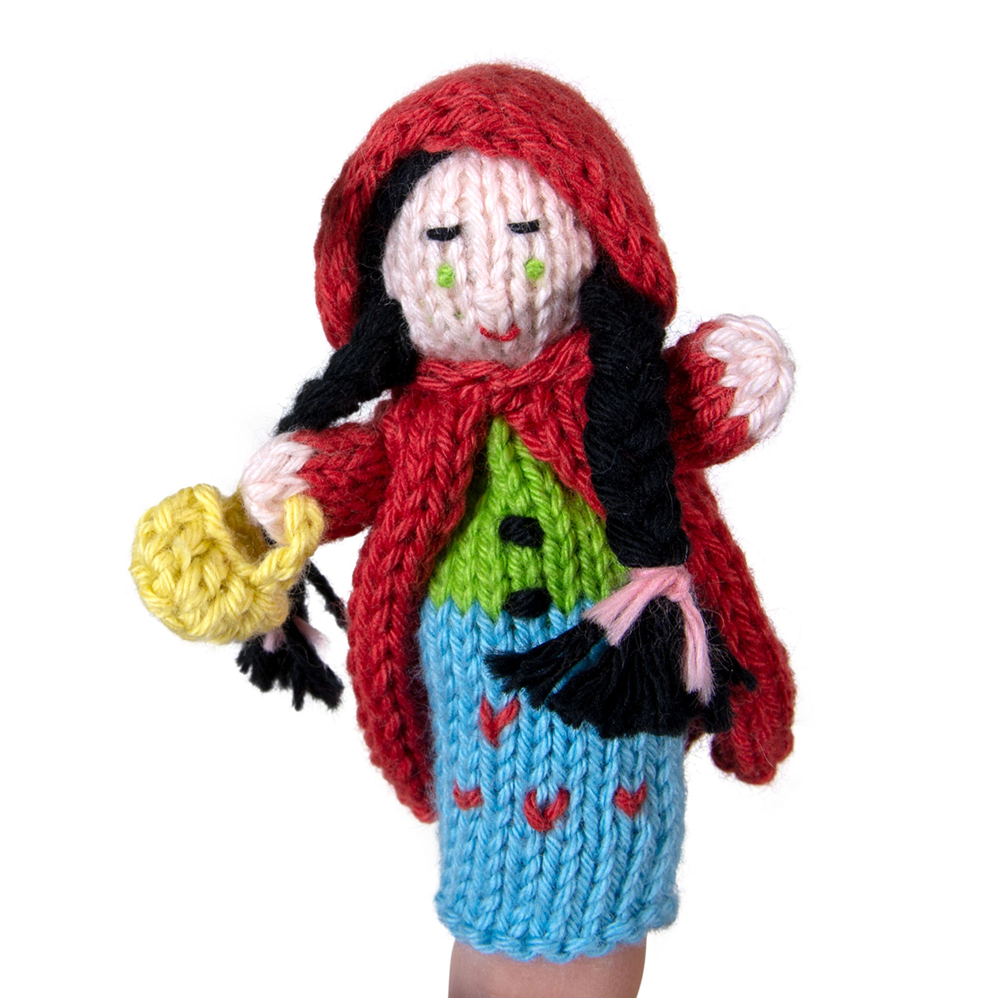 Little Red Riding Hood - Bright Organic Cotton Finger Puppet