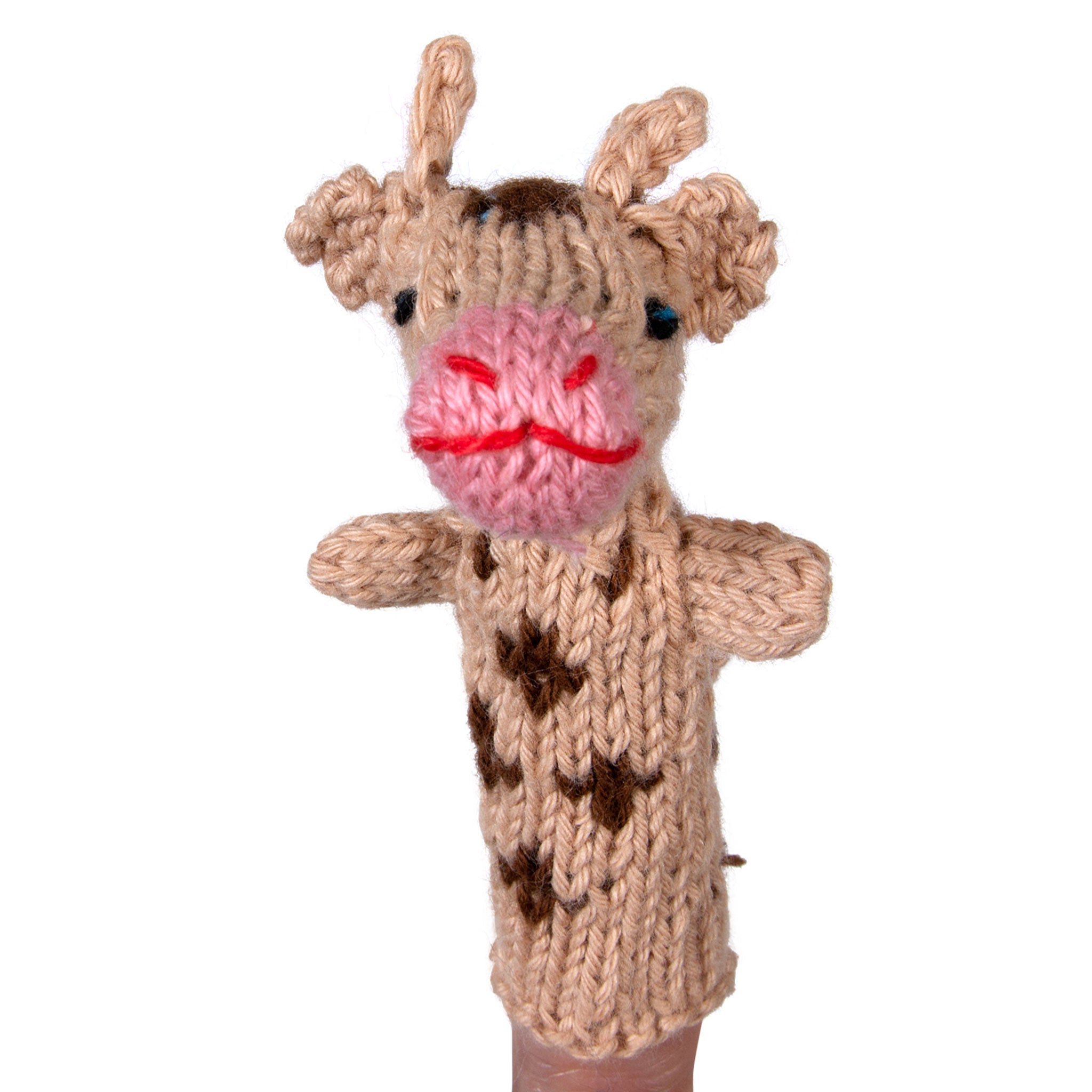 Cow - Bright Organic Cotton Finger Puppet