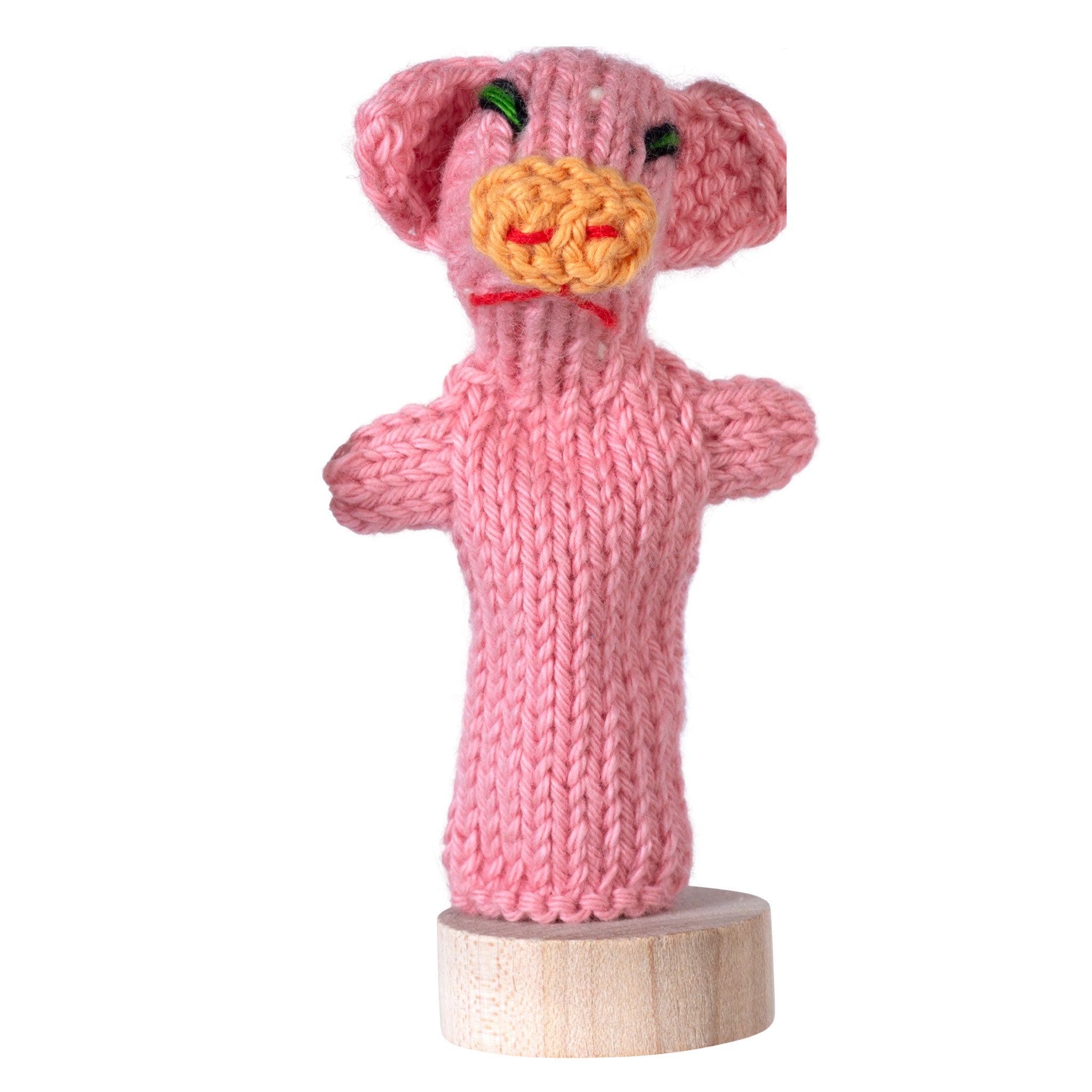 Pig - Bright Organic Cotton Finger Puppet