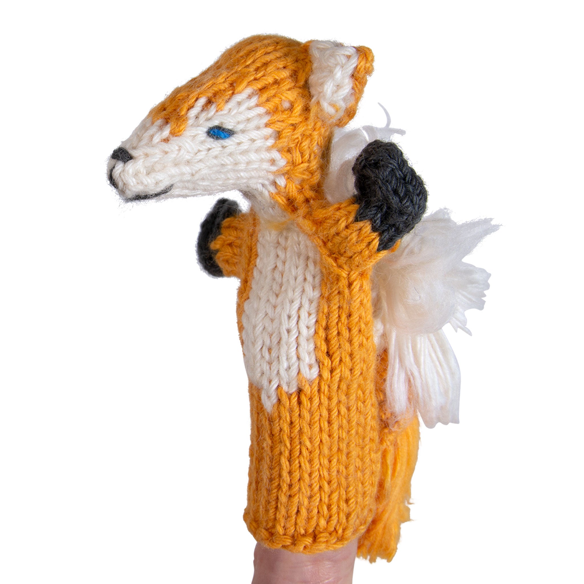 Fox - Bright Organic Cotton Finger Puppet