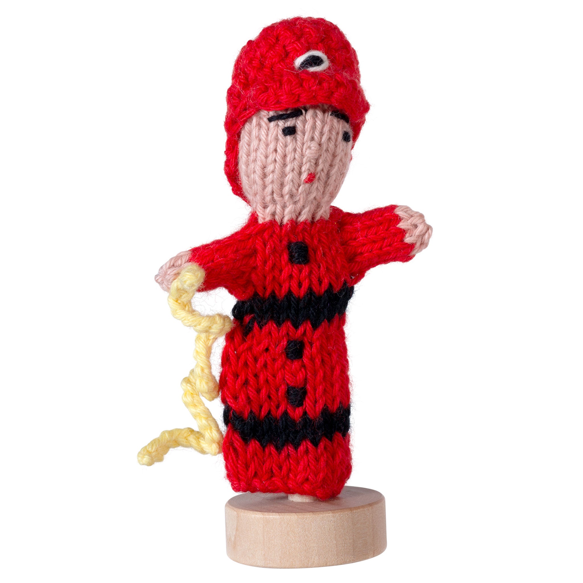 Firefighter - Organic Cotton Finger Puppet