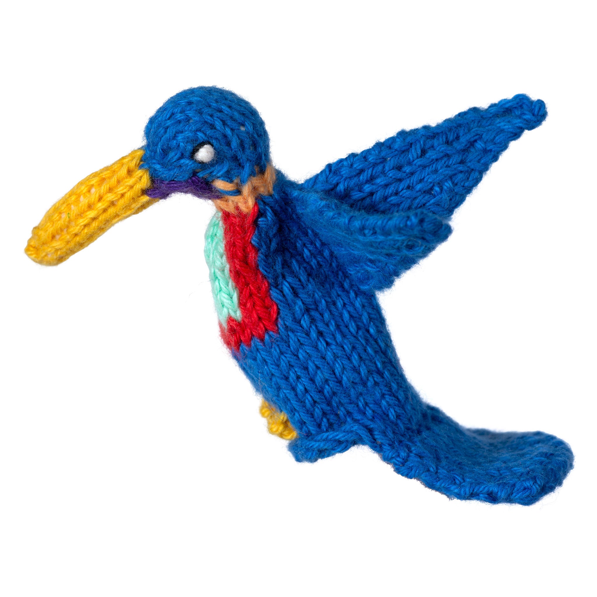 Hummingbird - Bright Organic Cotton Finger Puppet