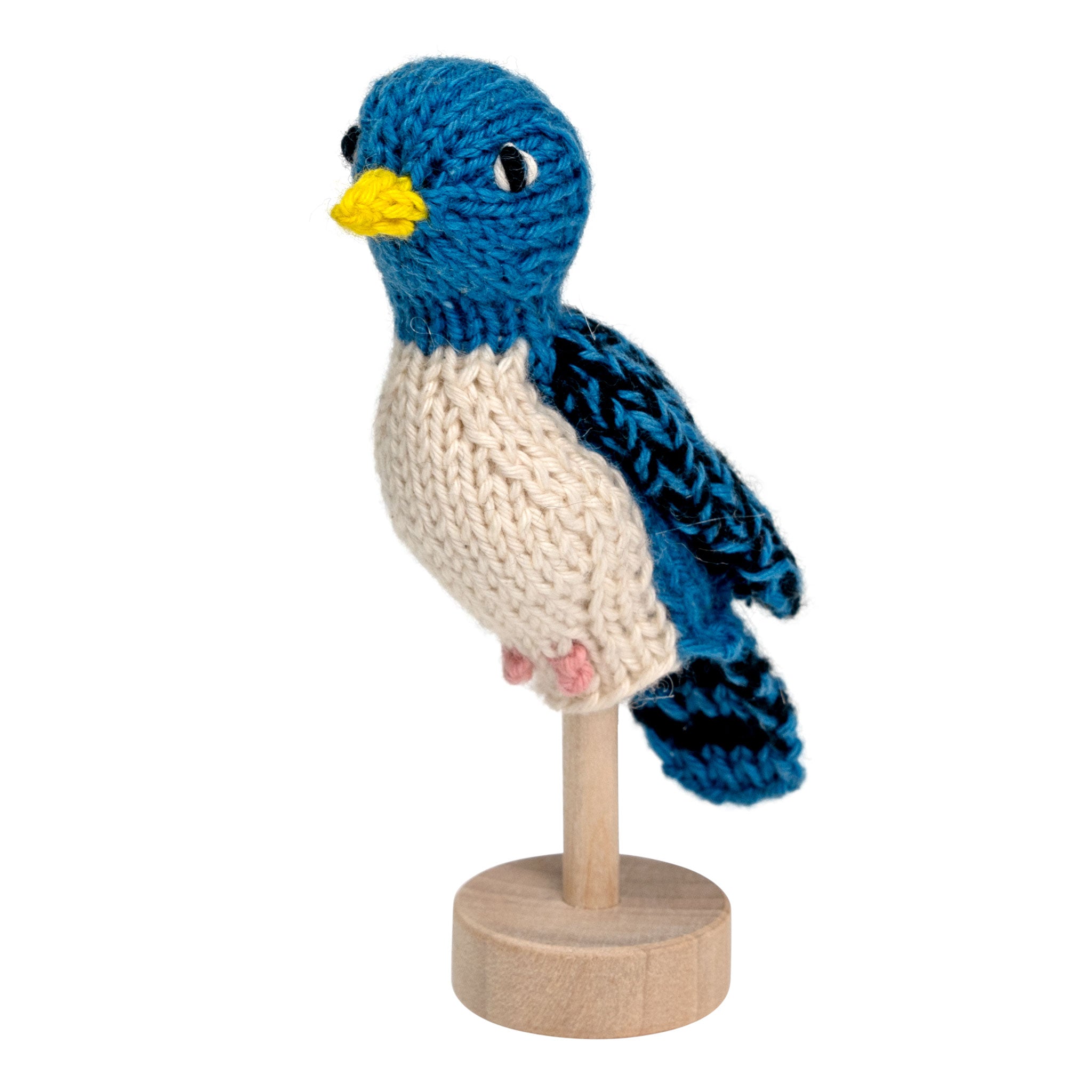 Bluebird - Bright Organic Cotton Finger Puppet