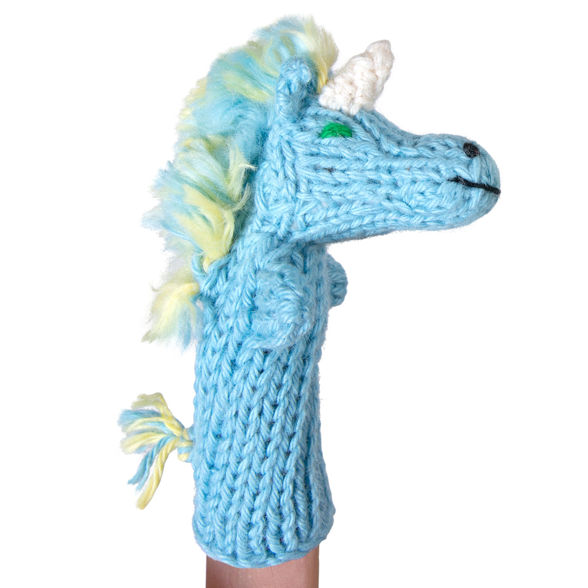 Unicorn - Bright Organic Cotton Finger Puppet