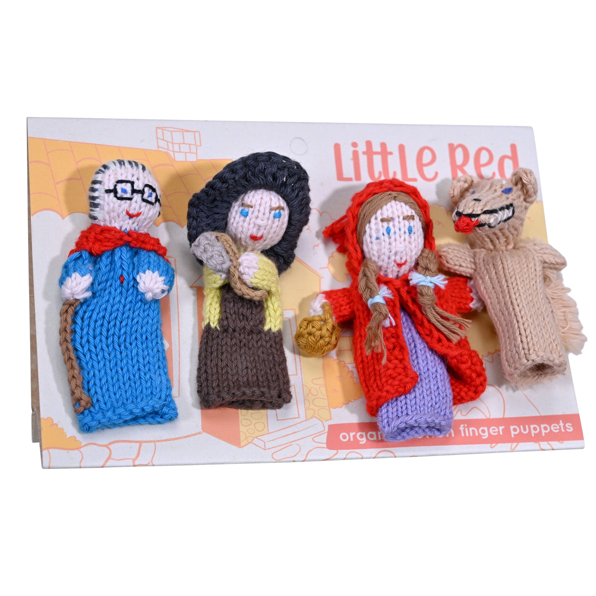 Little Red Story Pack of 4 - Organic Cotton Finger Puppets