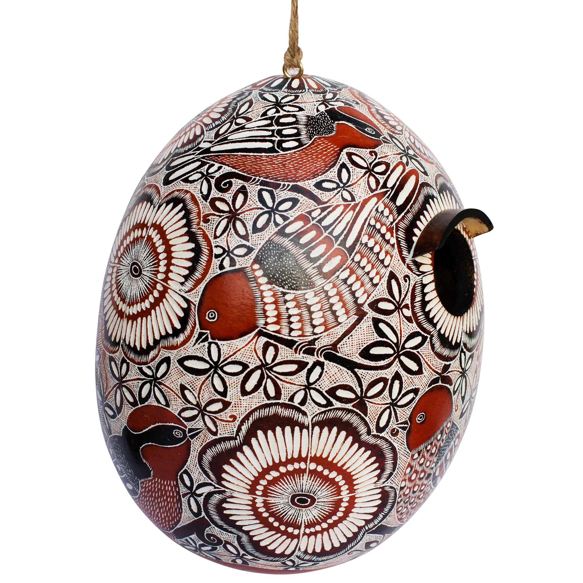 Lace Birds - Gourd Birdhouse