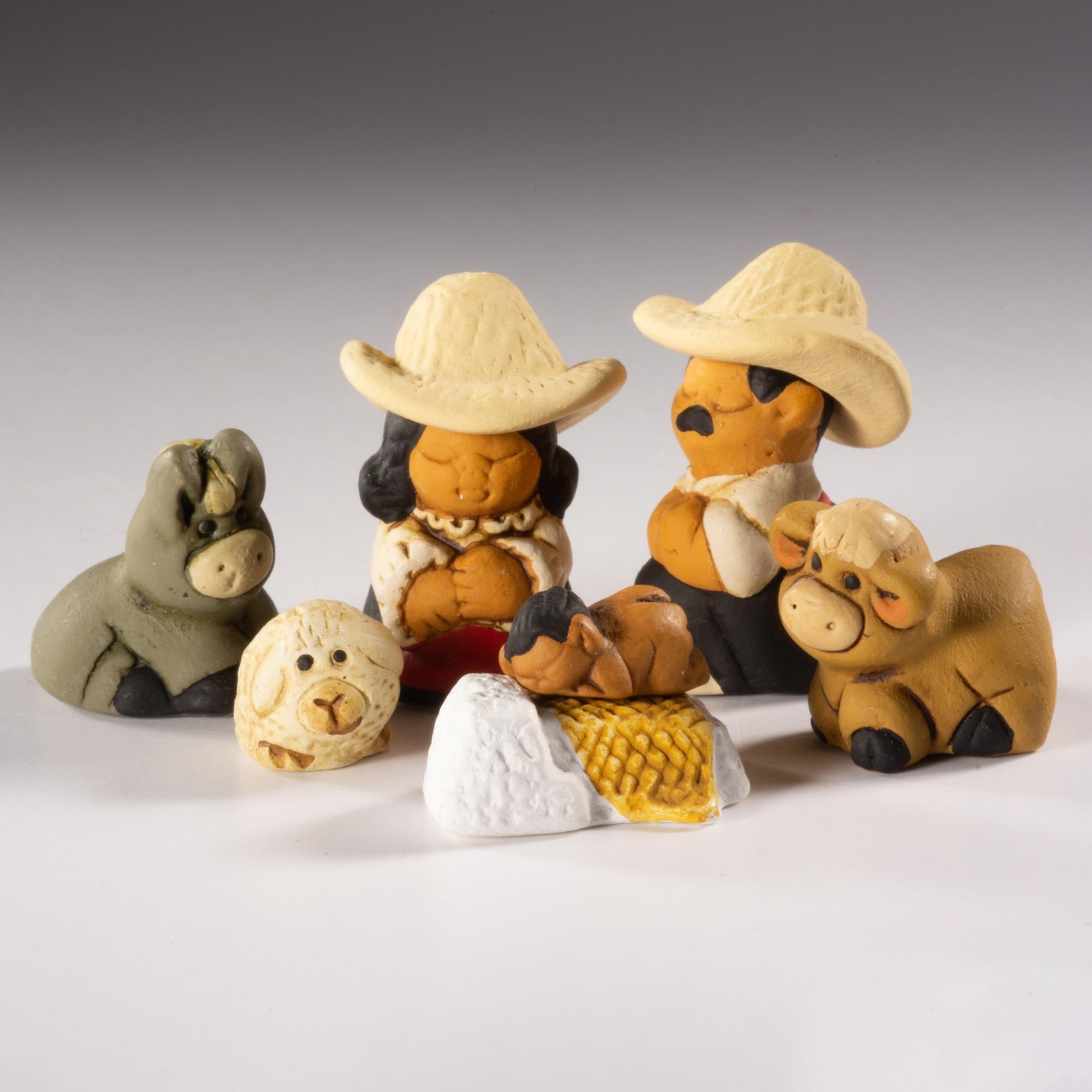 Characato - Mini Nativity Set of 9, 1.3"H