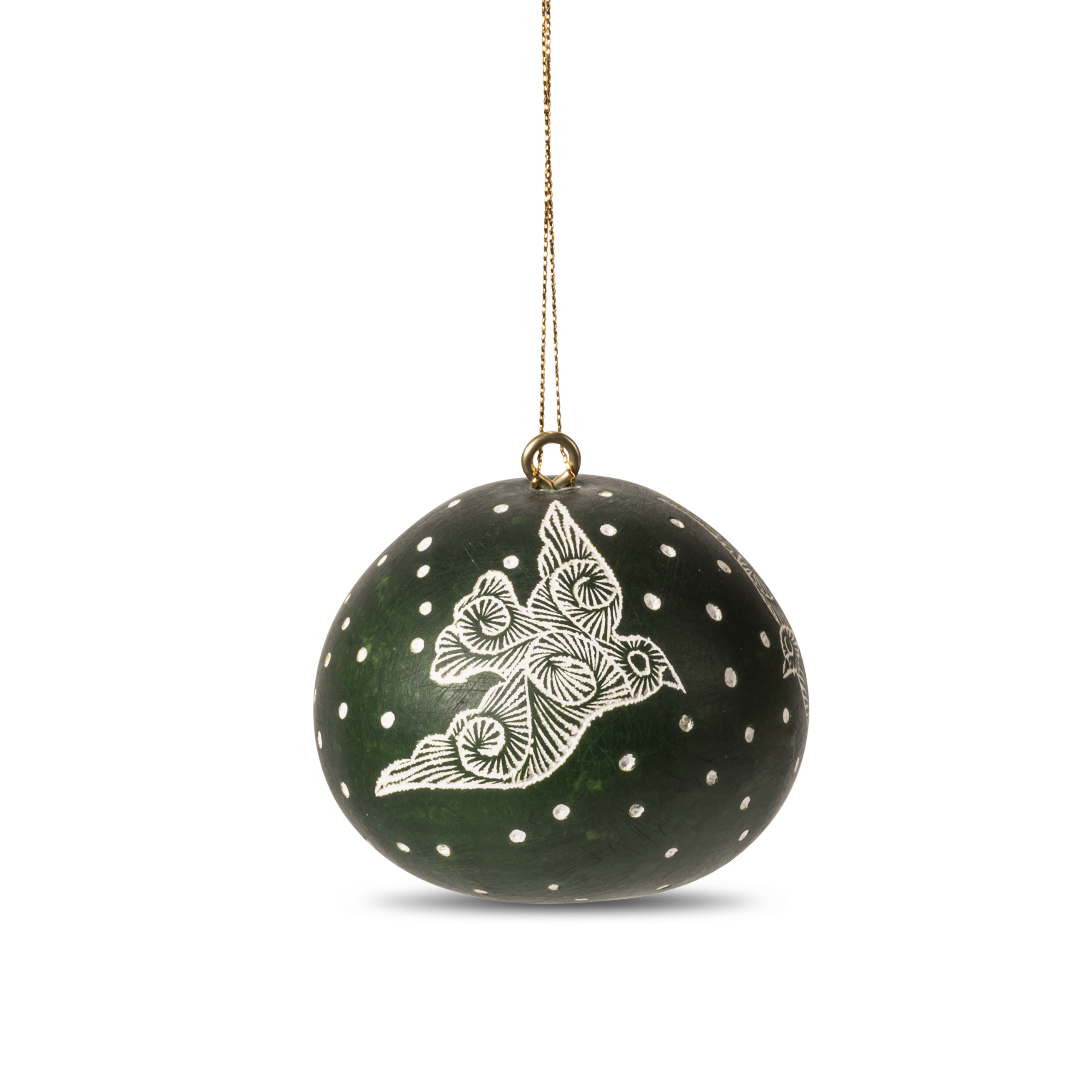 Doves - Mini Gourd Ornament