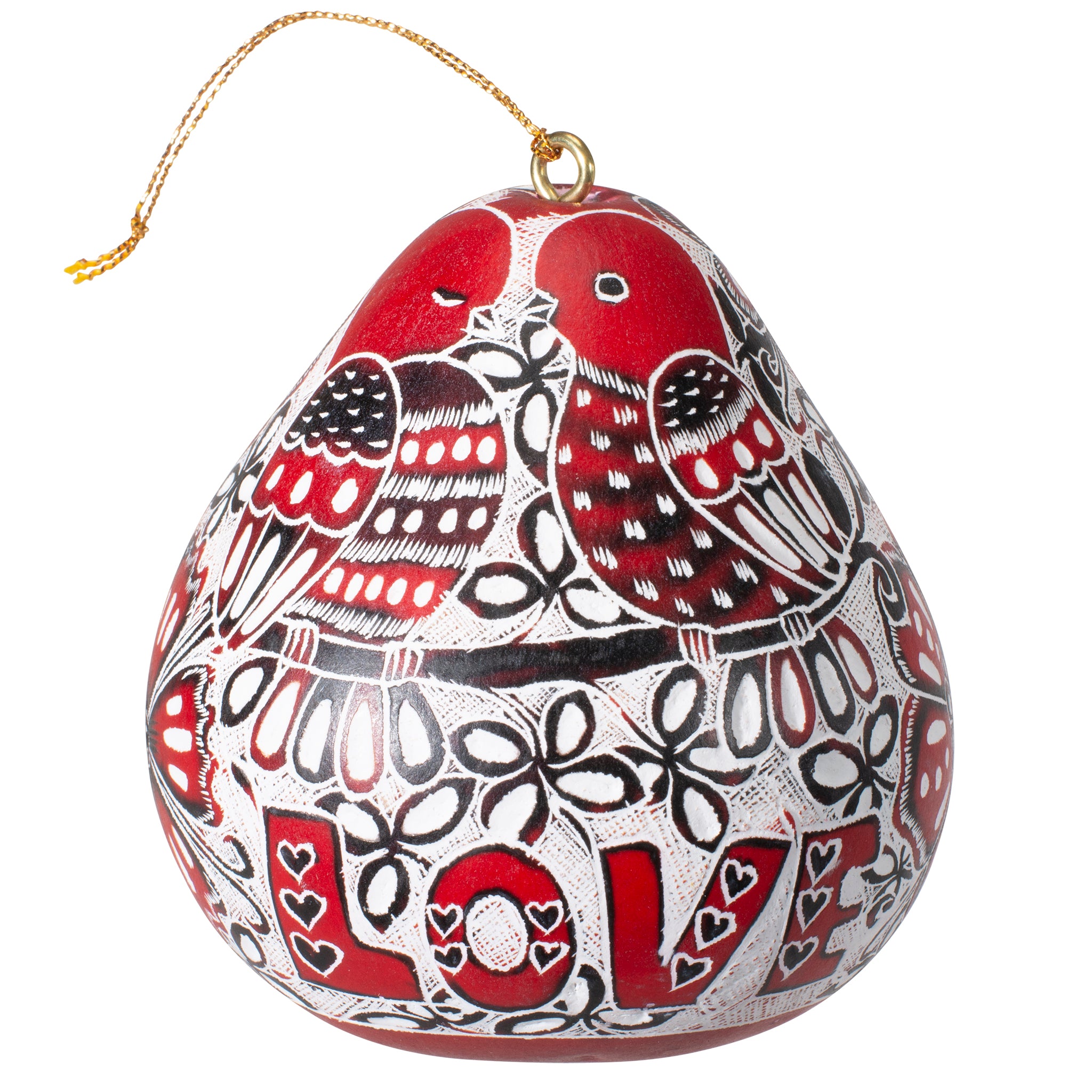 Love Birds - Gourd Ornament