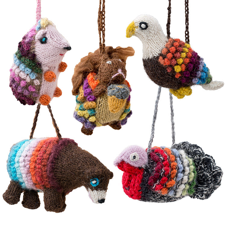 Forest Mix - Alpaca Knitted Ornament (sold in 12's)