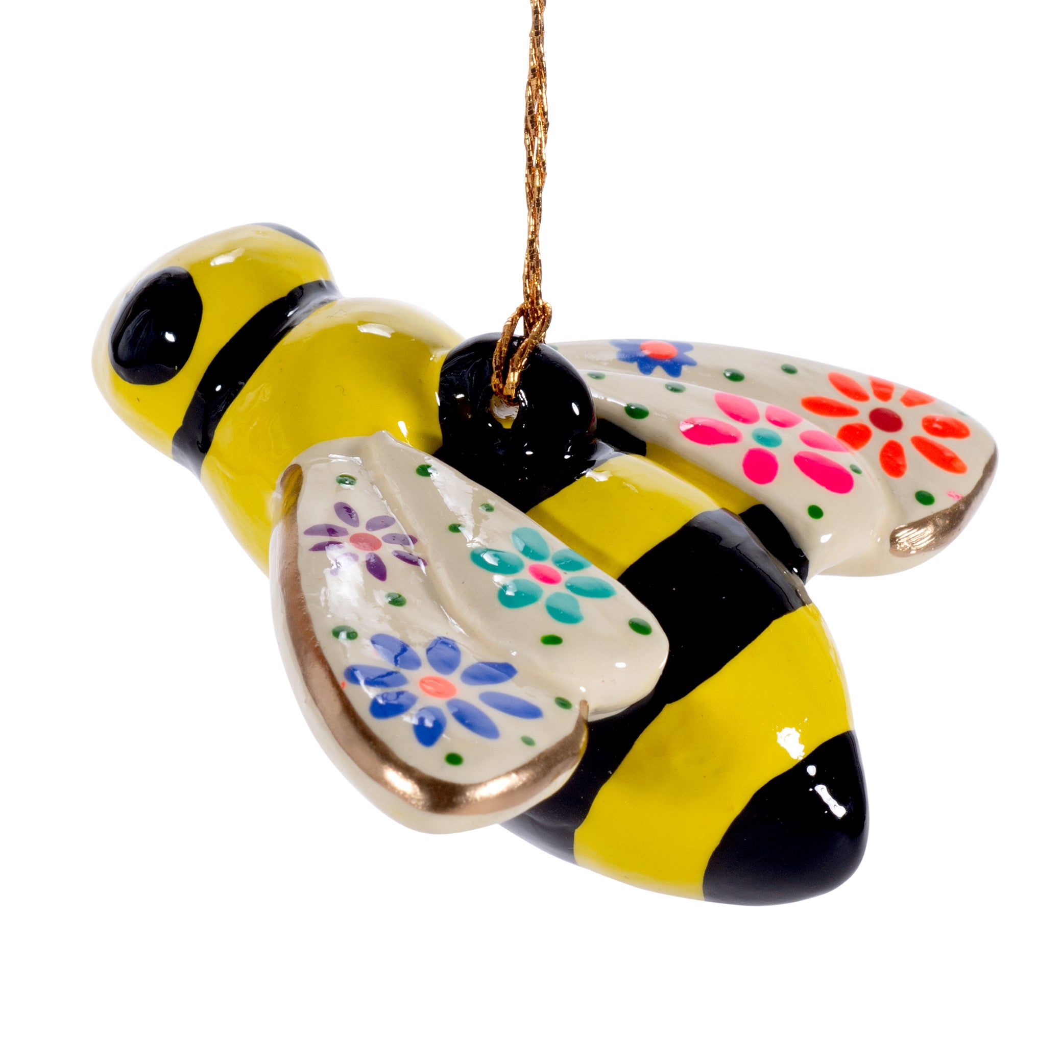 Bee - Confetti Ceramic Ornament