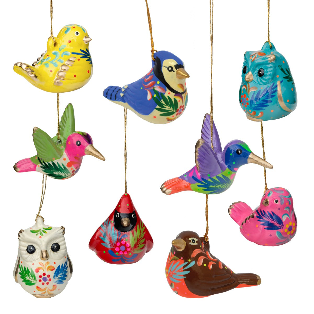 Bird Mix - Confetti Ceramic Ornament (sold in 12's)