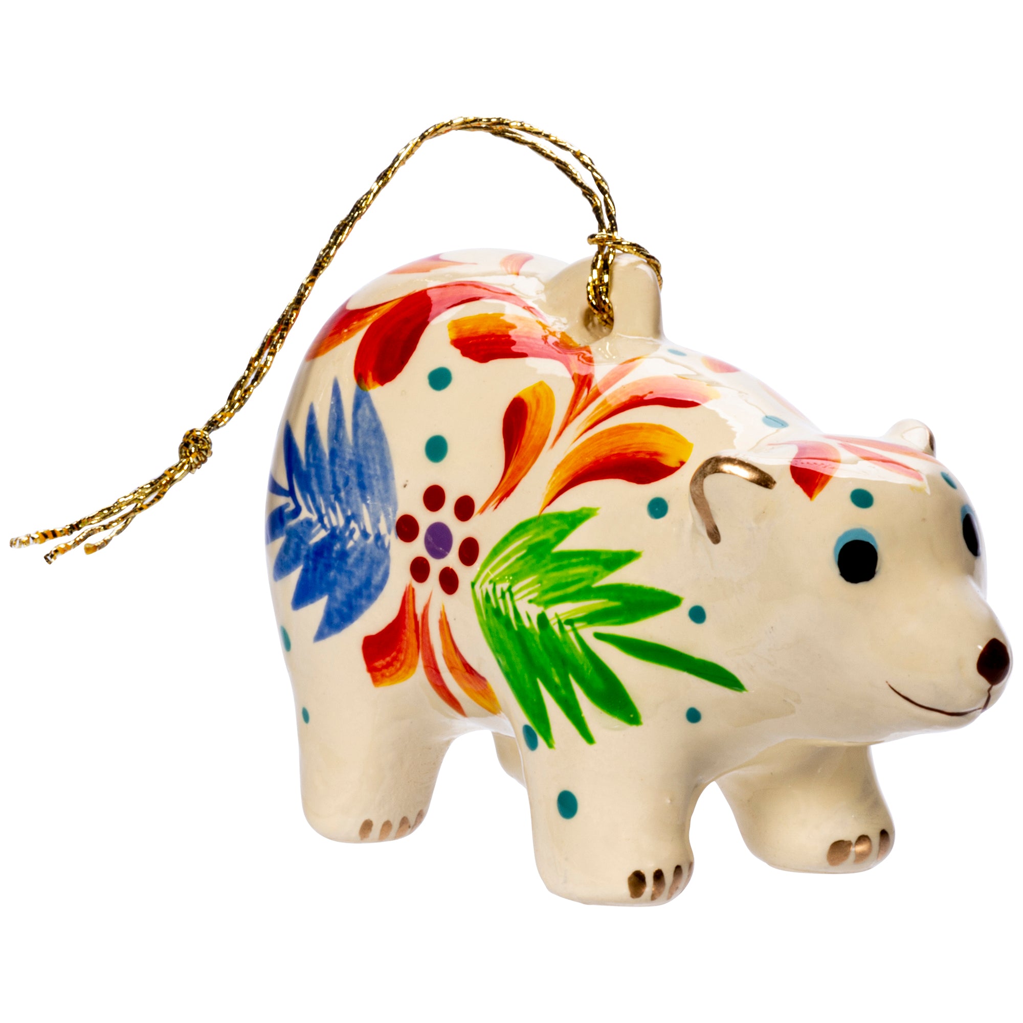 Polar Bear - Confetti Ceramic Ornament