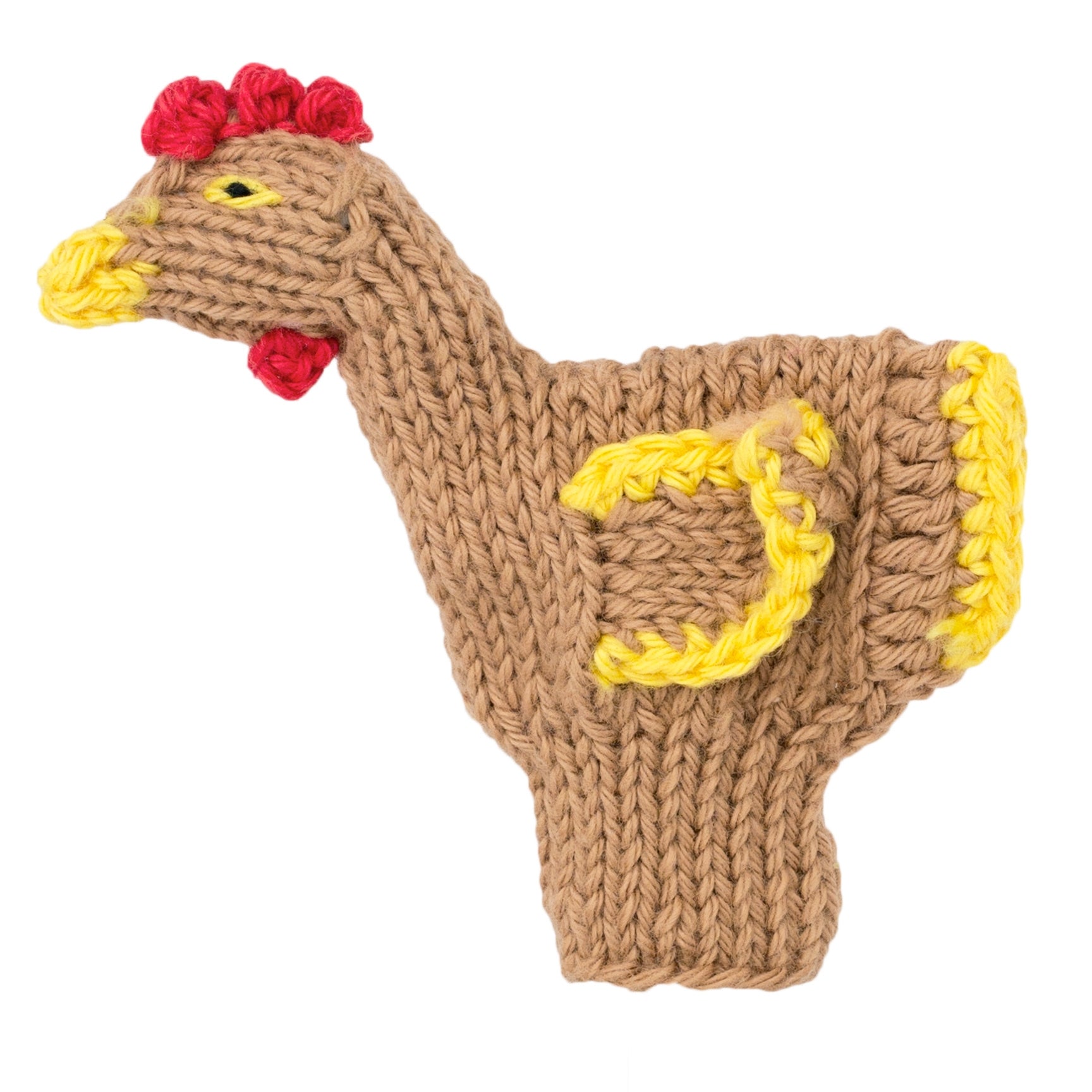 Hen - Bright Organic Cotton Finger Puppet