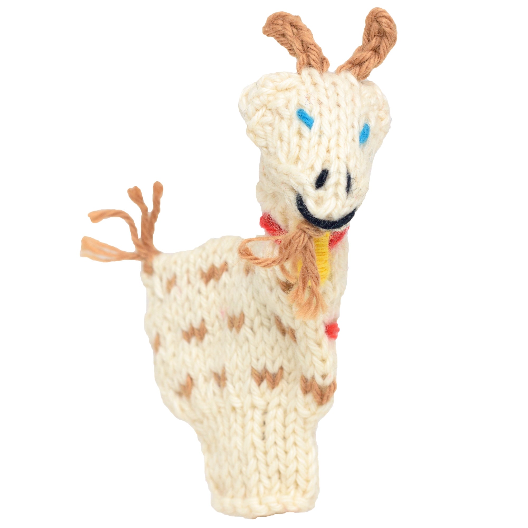 Goat - Bright Organic Cotton Finger Puppet