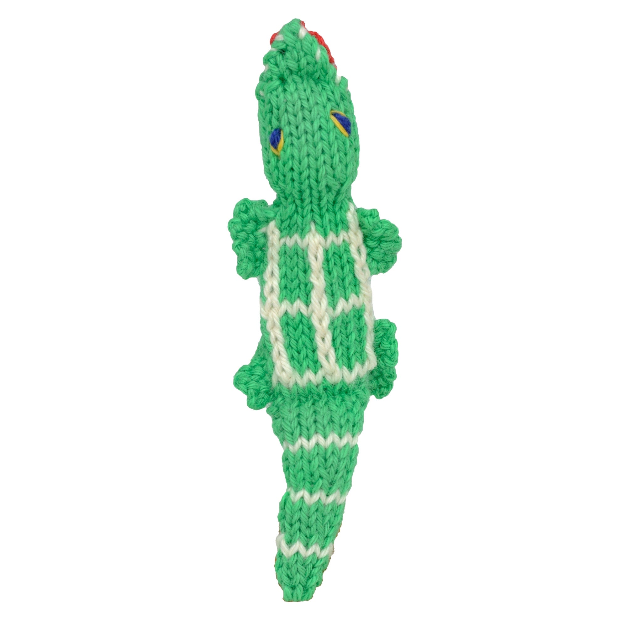 Alligator - Bright Organic Cotton Finger Puppet