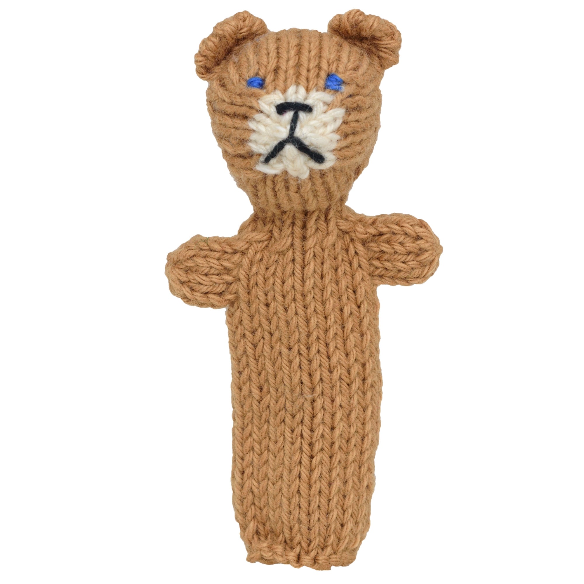 Bear - Bright Organic Cotton Finger Puppet