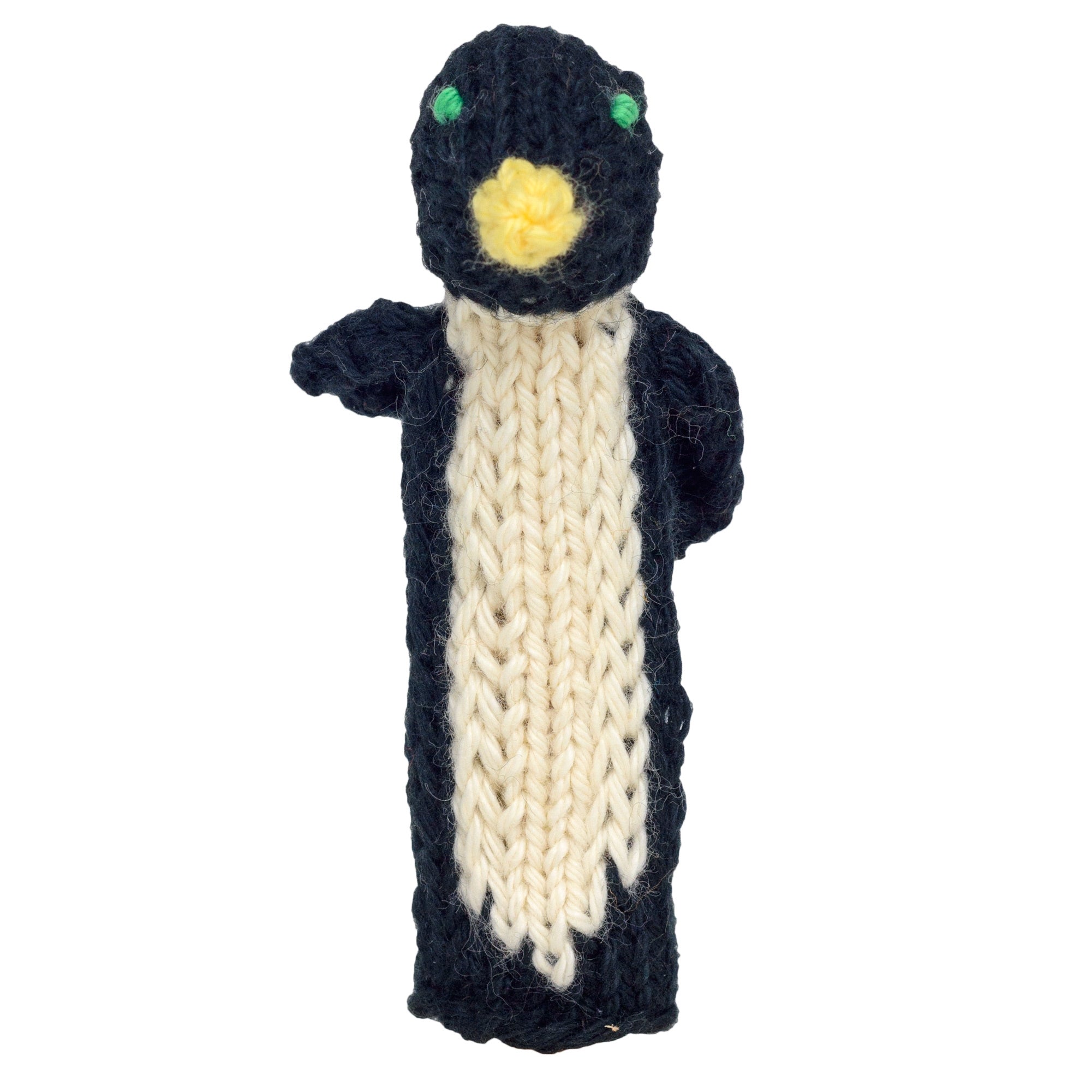 Penguin - Bright Organic Cotton Finger Puppet