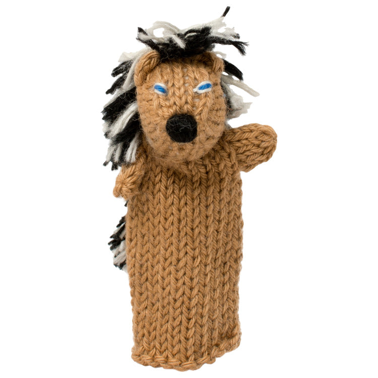 Porcupine - Bright Organic Cotton Finger Puppet