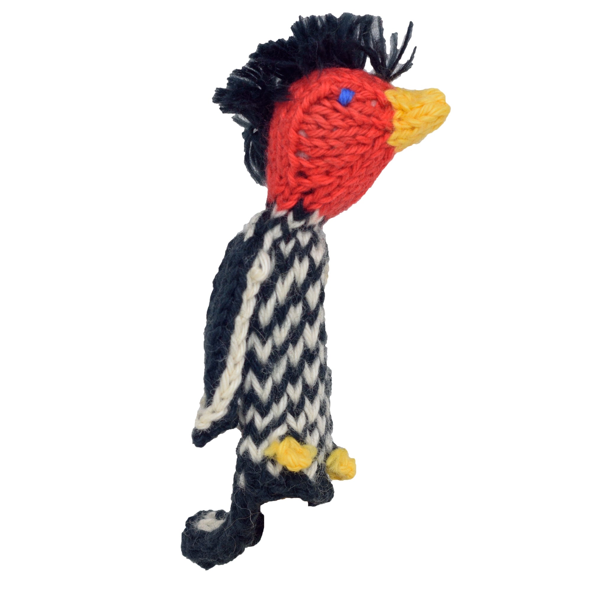 Woodpecker - Bright Organic Cotton Finger Puppet