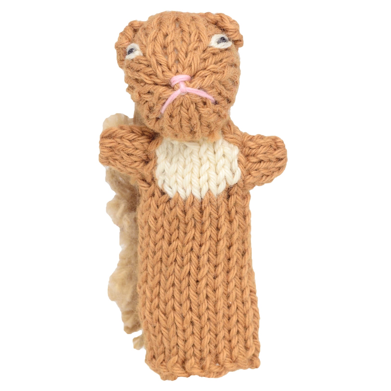 Squirrel - Bright Organic Cotton Finger Puppet