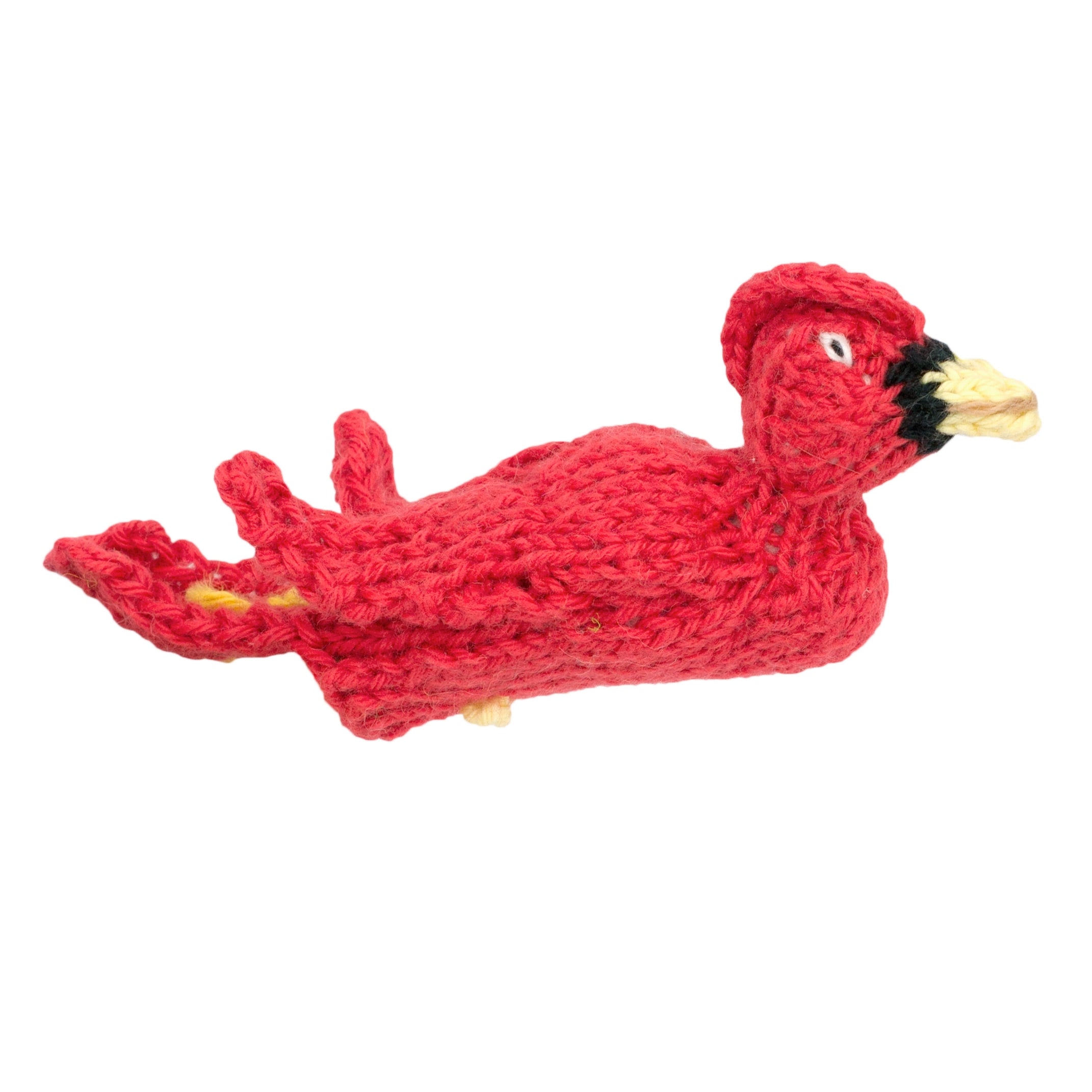 Cardinal - Bright Organic Cotton Finger Puppet