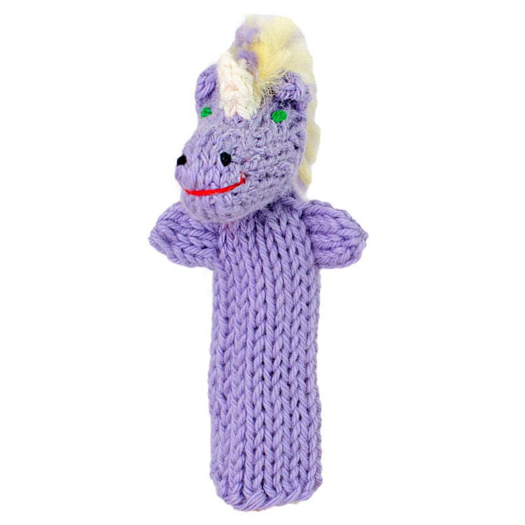 Unicorn - Bright Organic Cotton Finger Puppet