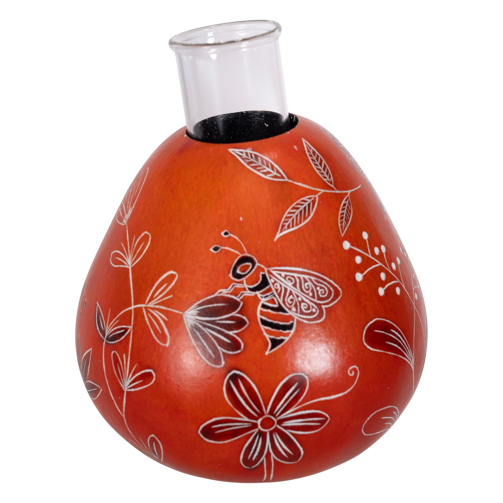 Bee Wildflower Gourd Bud Vase | Pollinator Gift