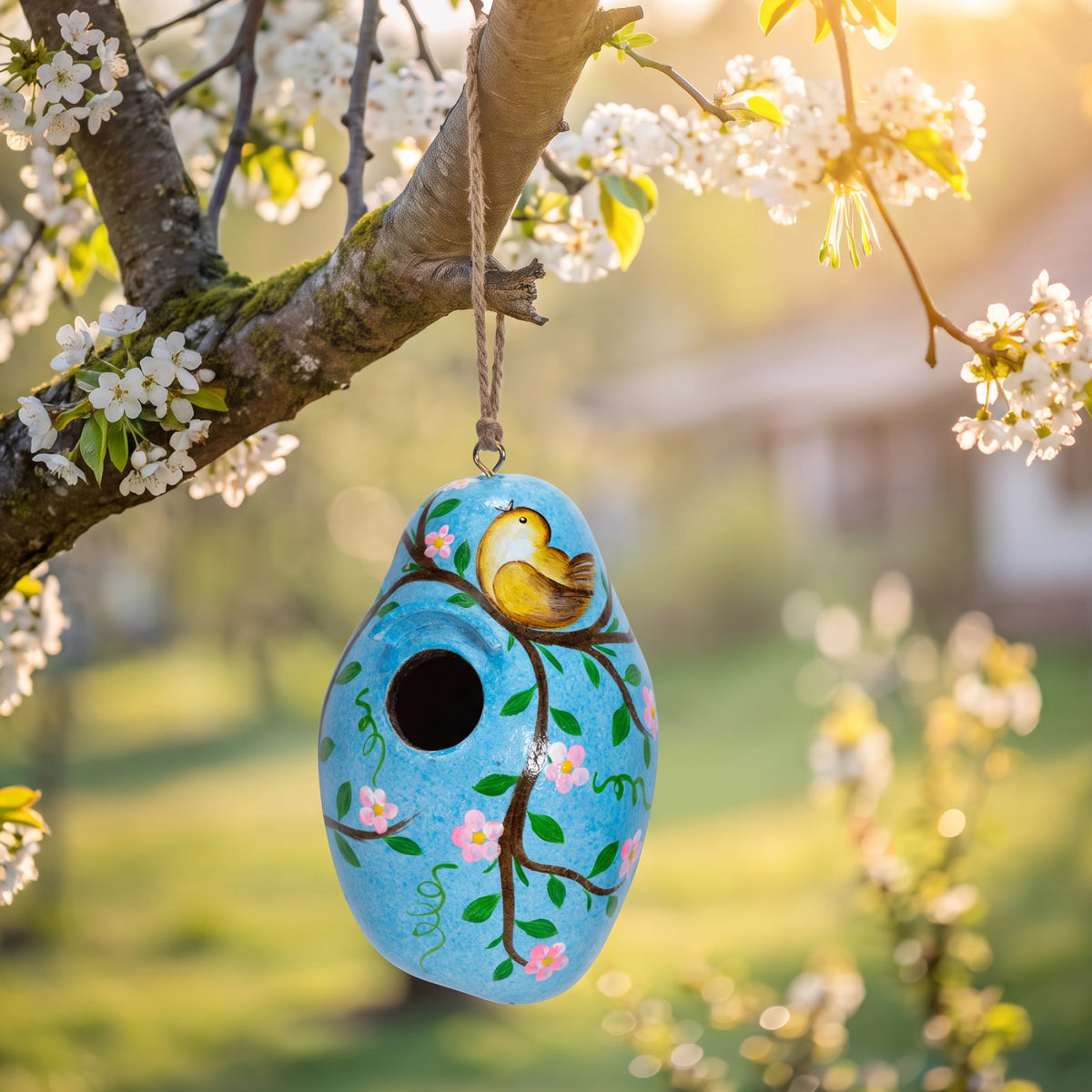 Bird Painted Birdhouse