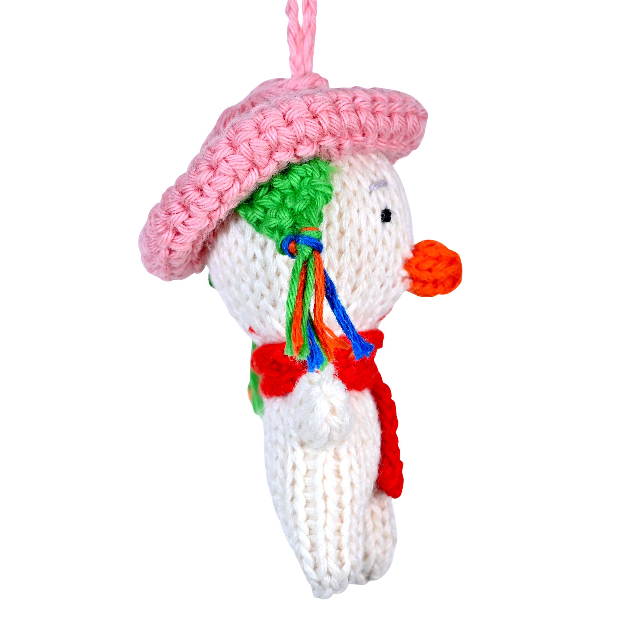 Snowman - Knit Organic Cotton Ornament