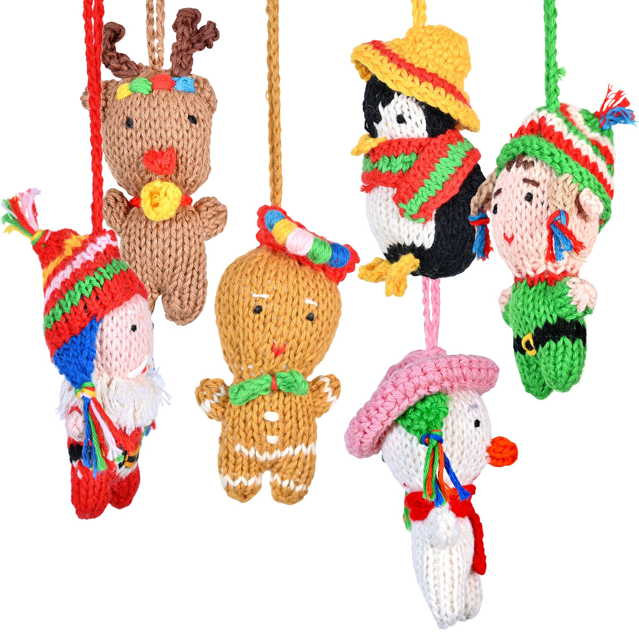 Christmas Knit Organic Cotton Ornament Mix (sold in 12's)