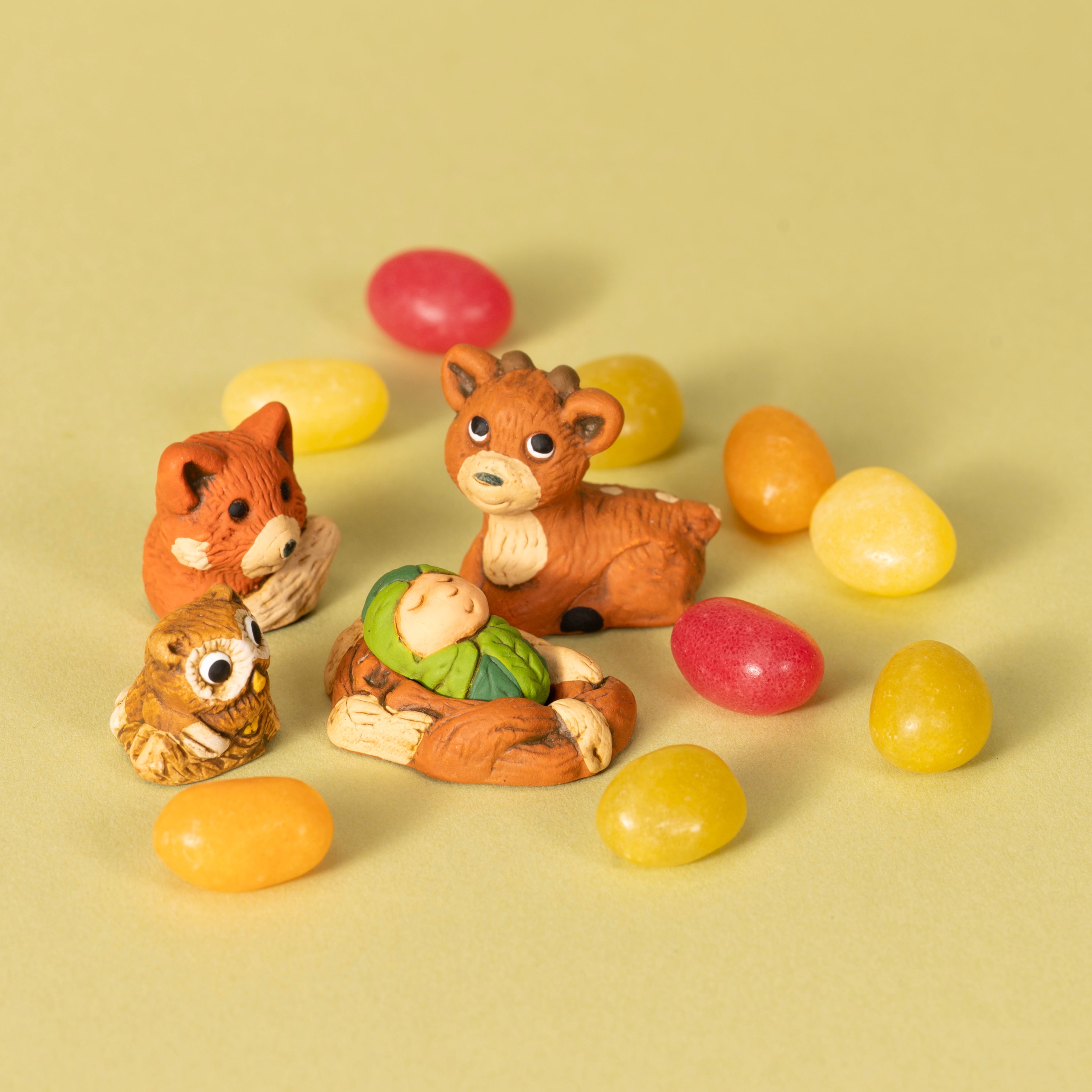 Woodsy - Mini Nativity Set of 9, 1"H