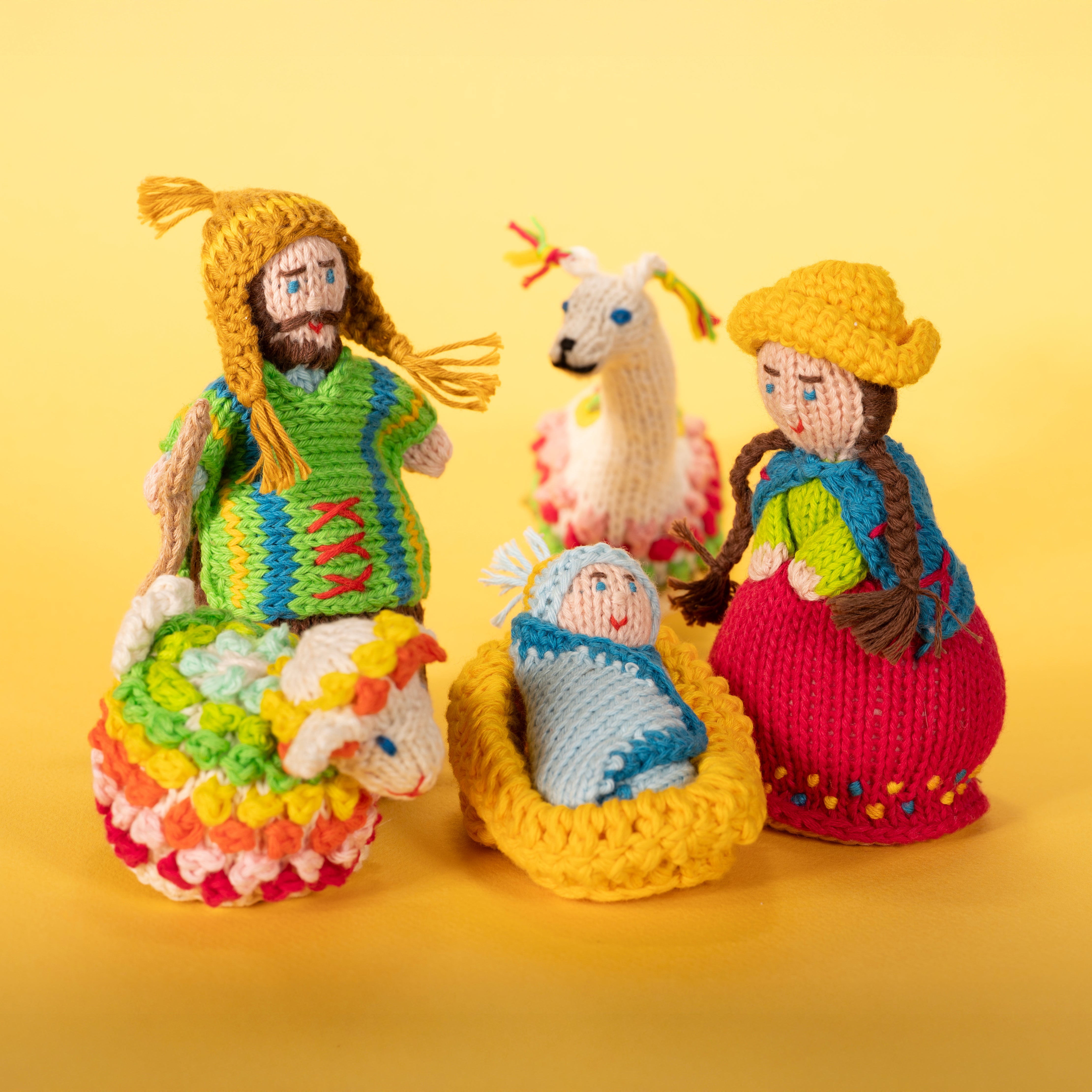 Highland Nativity - Organic Cotton Knit Set of 5