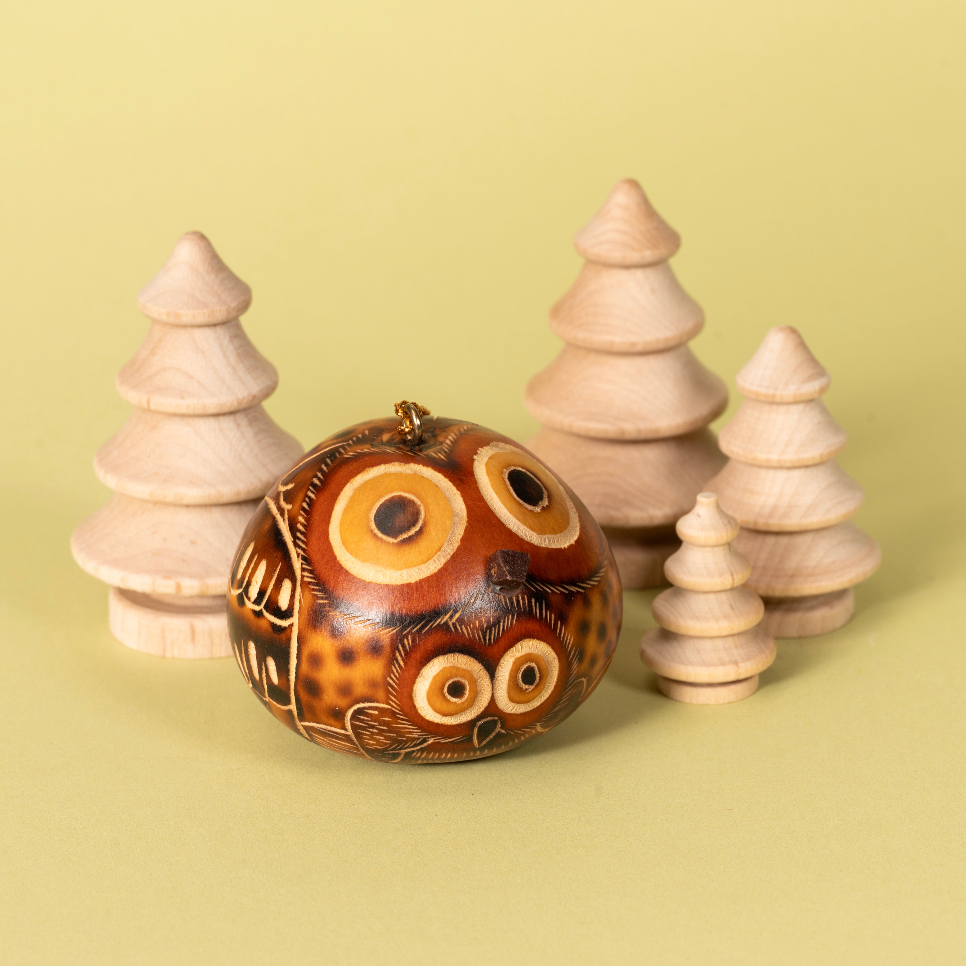 Owls Mini Mix- Gourd Ornament (Sold in 20's)