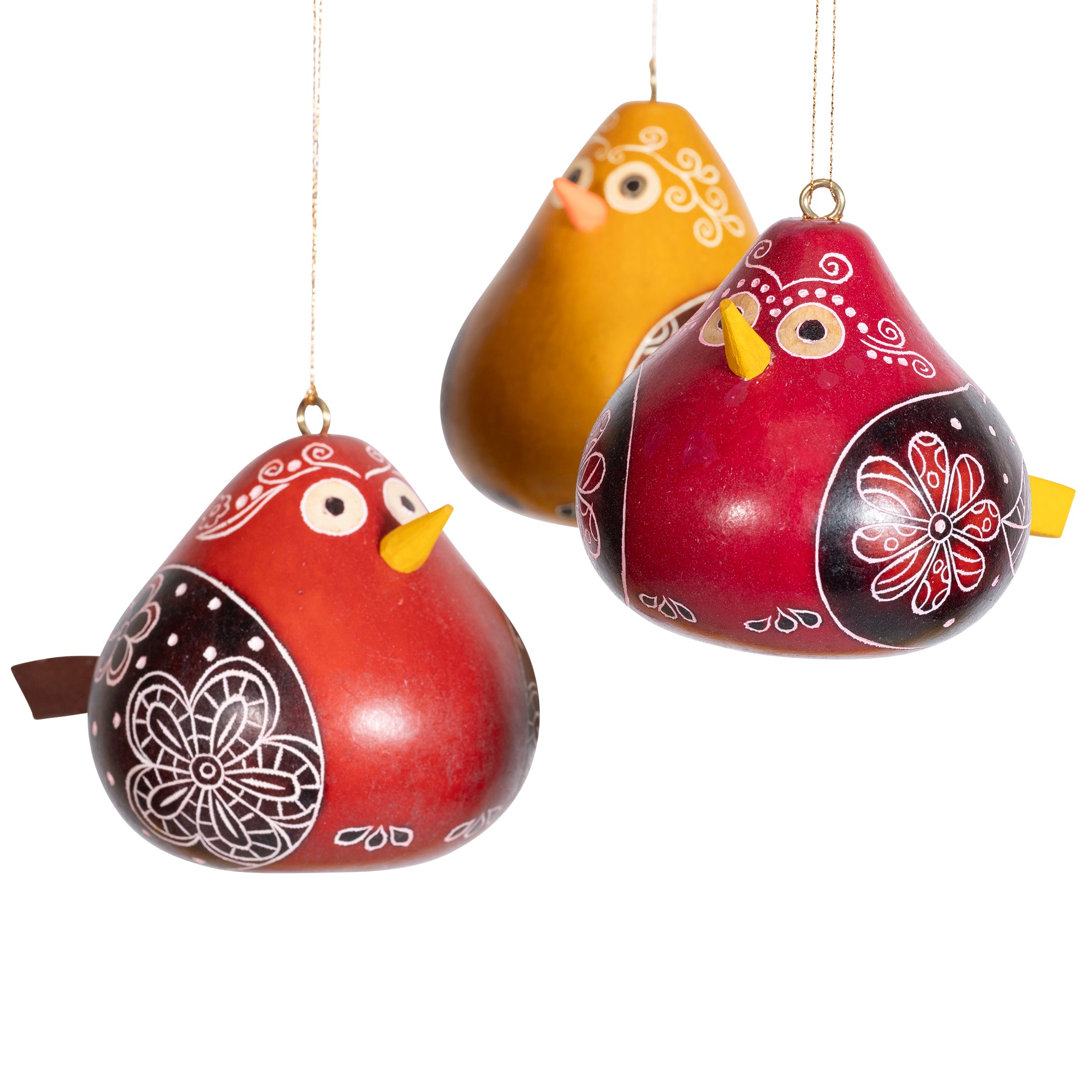 Flirty Bird - Gourd Ornament (sold in 6's)