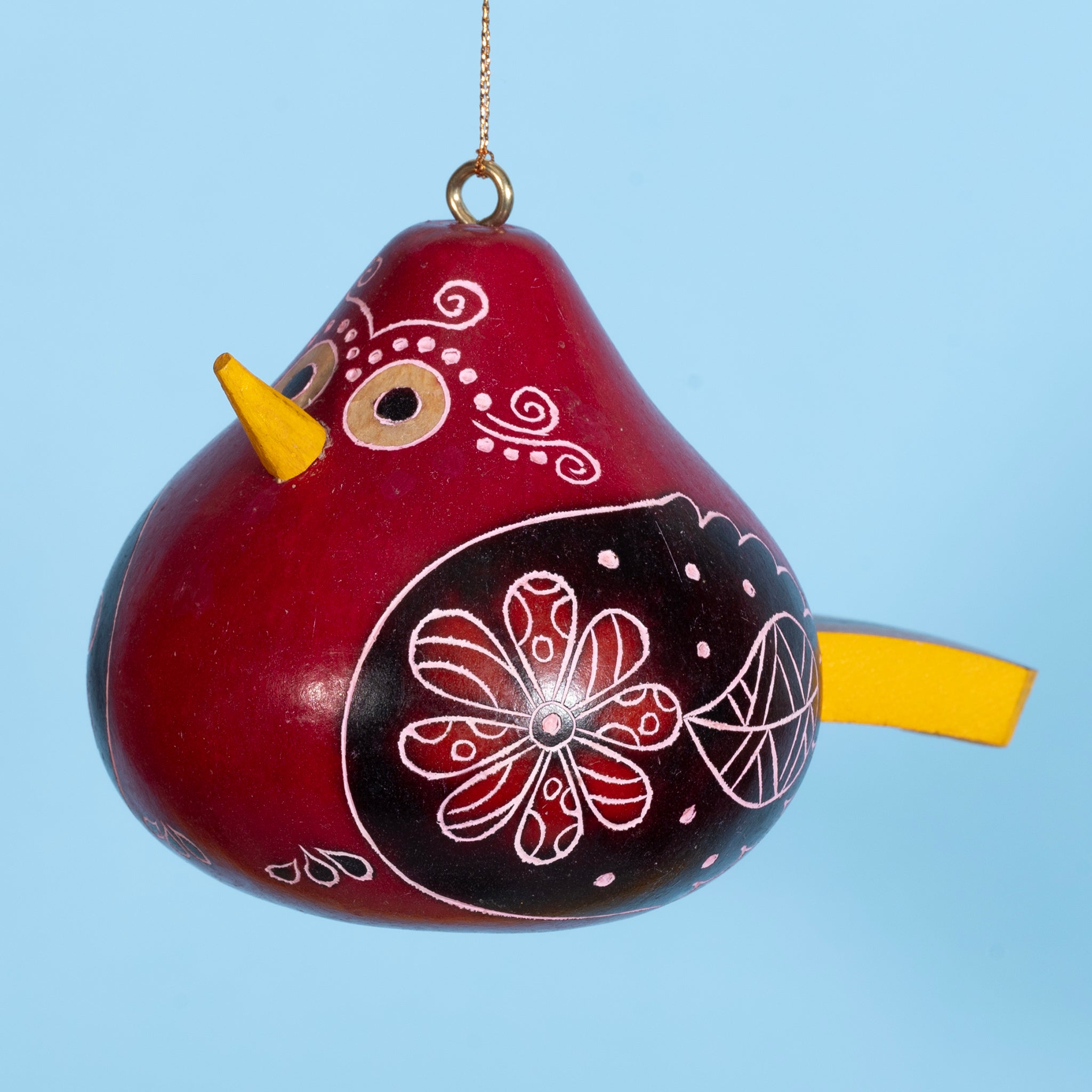 Flirty Bird - Gourd Ornament (sold in 6's)