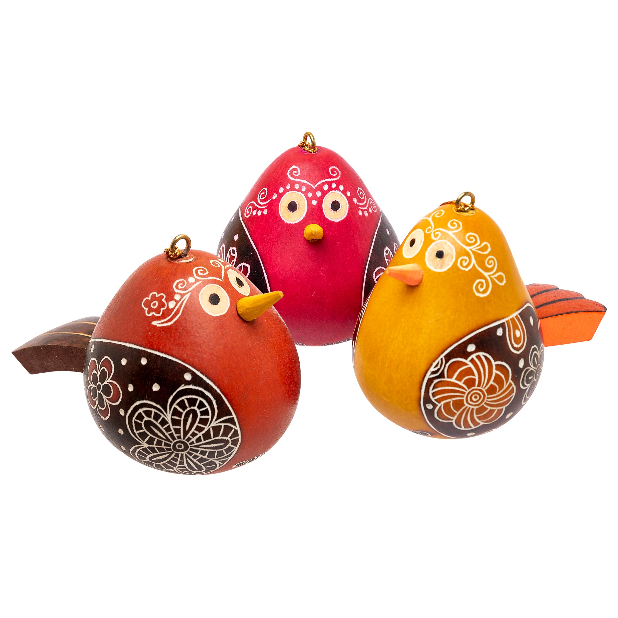 Flirty Bird - Gourd Ornament (sold in 6's)