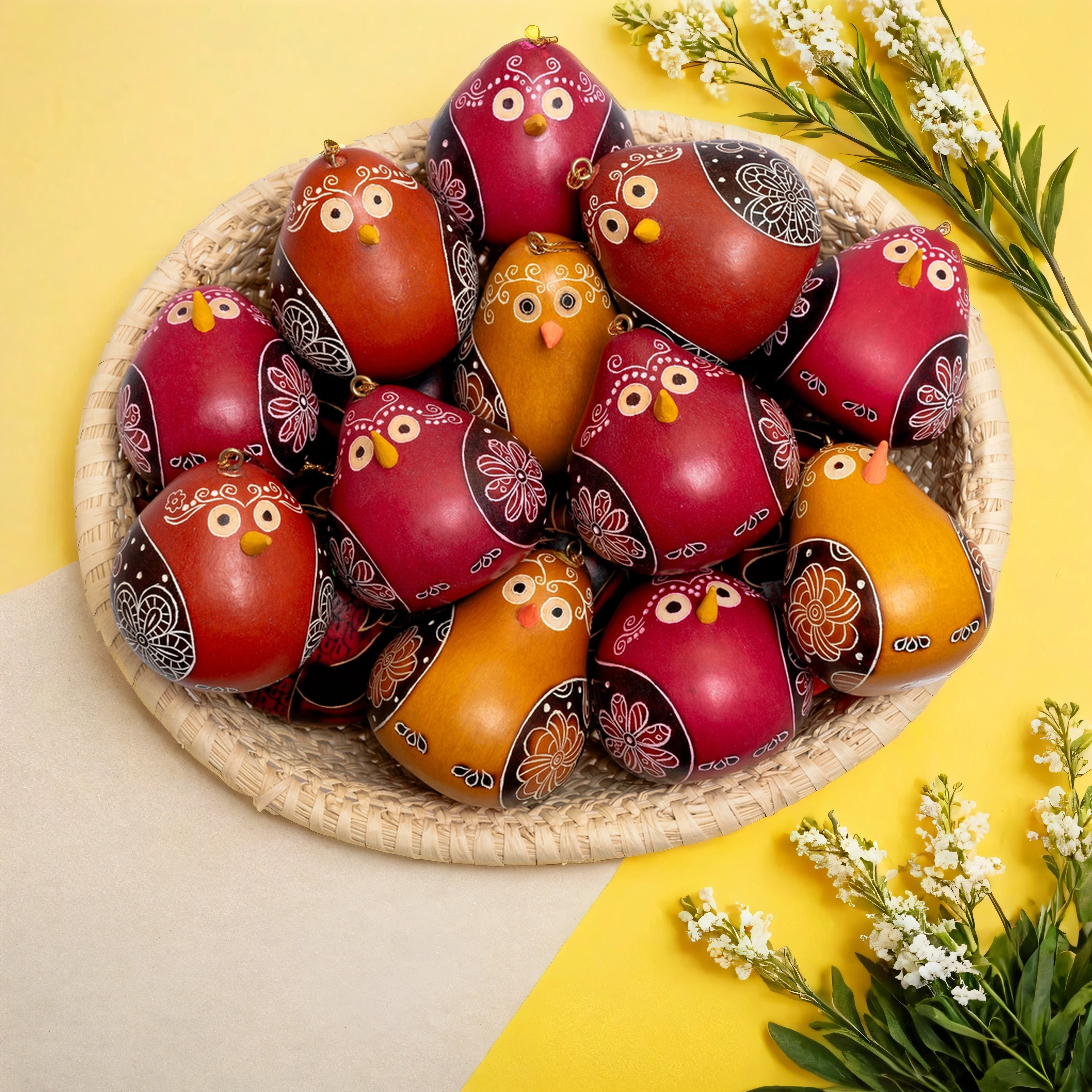 Flirty Bird - Gourd Ornament