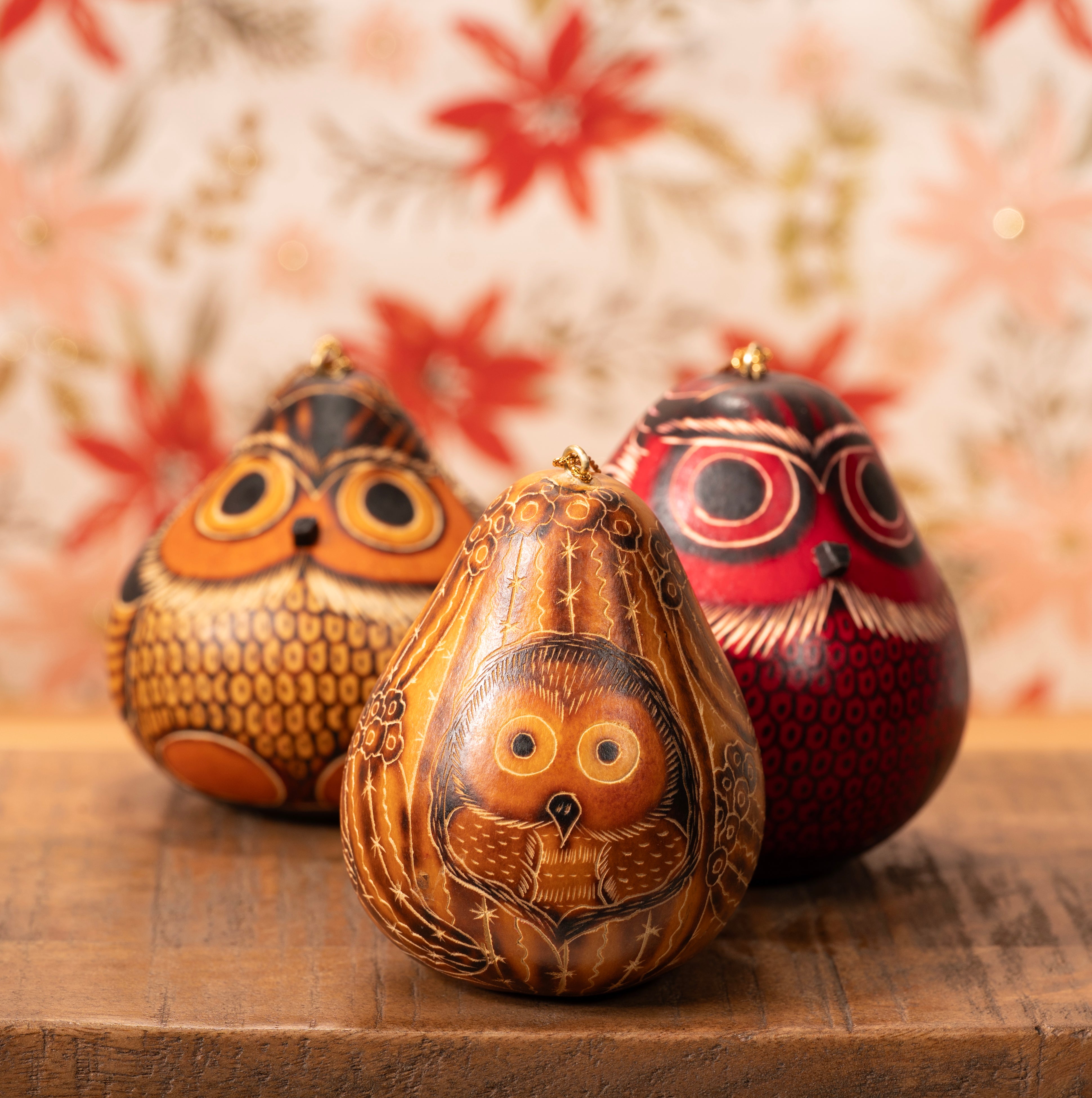 Owls Mix - Gourd Ornament