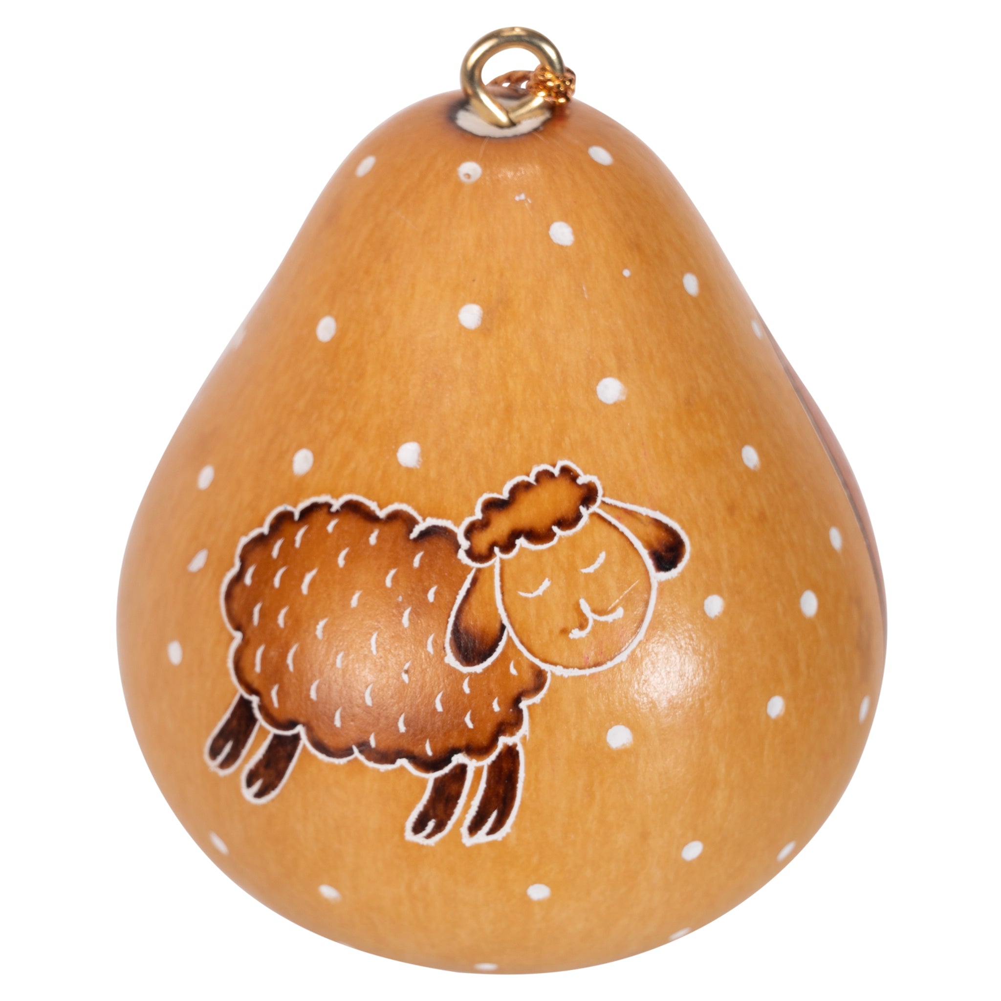 Starry Dot Nativity - Mini Gourd Ornament