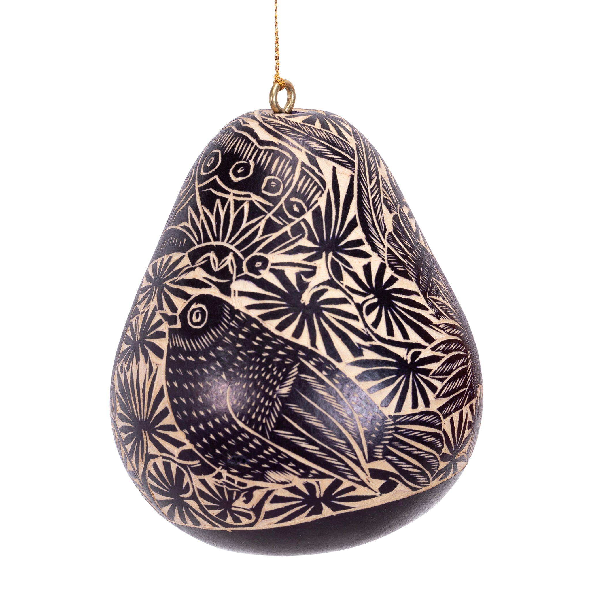 Tropical Birds - Gourd Ornament