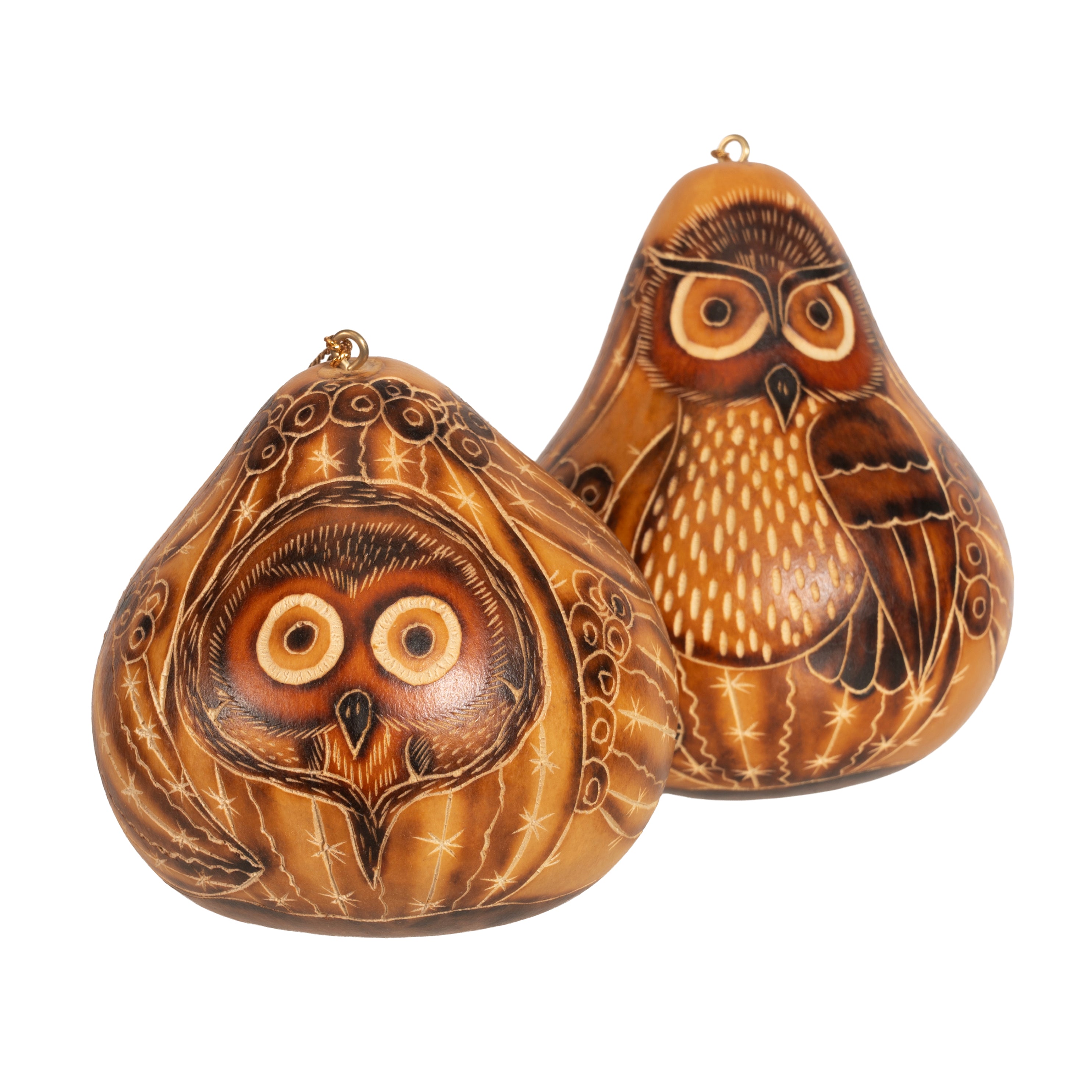 Cactus Owl - Gourd Ornament
