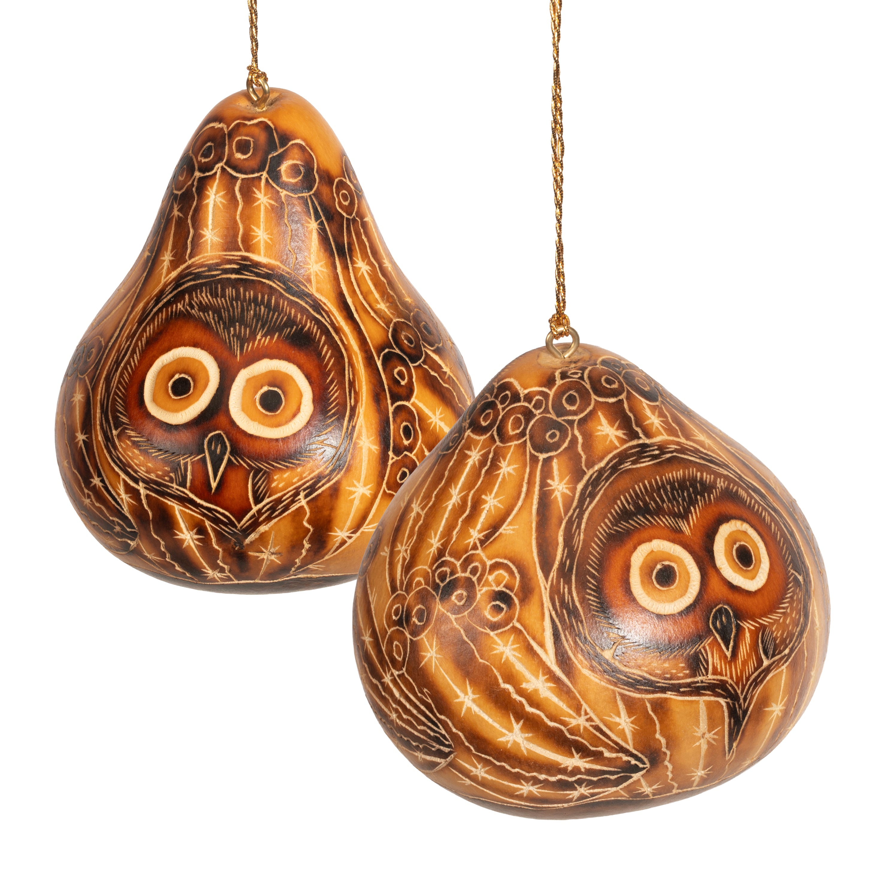 Cactus Owl - Gourd Ornament
