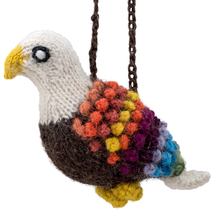 Eagle  - Alpaca Knitted Ornament