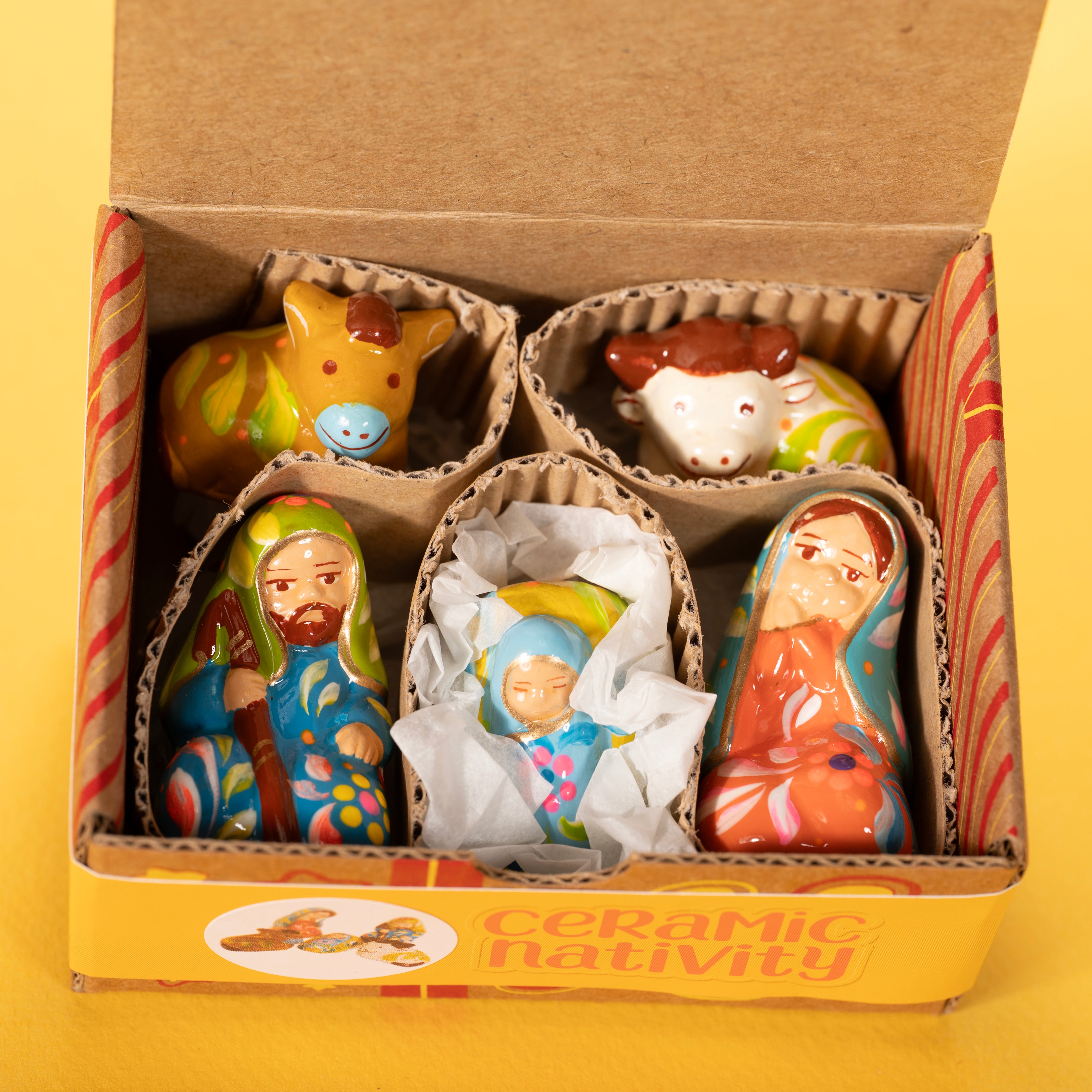 Confetti Ceramic Nativity Set of 5