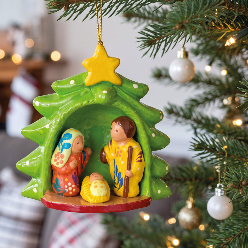 Tree Nativity Ornament