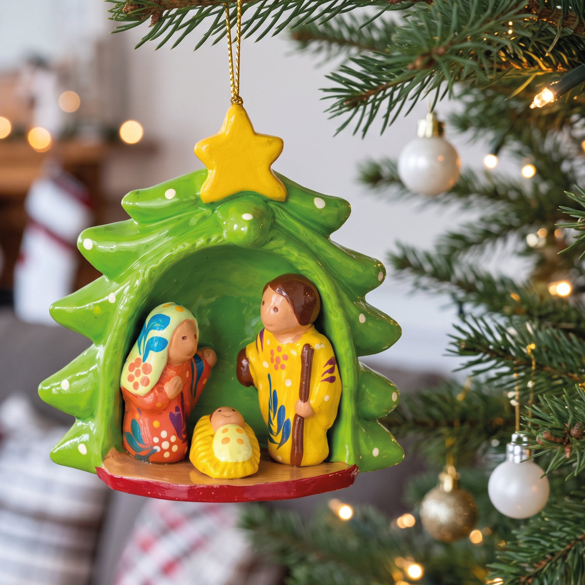 Tree Nativity Ornament