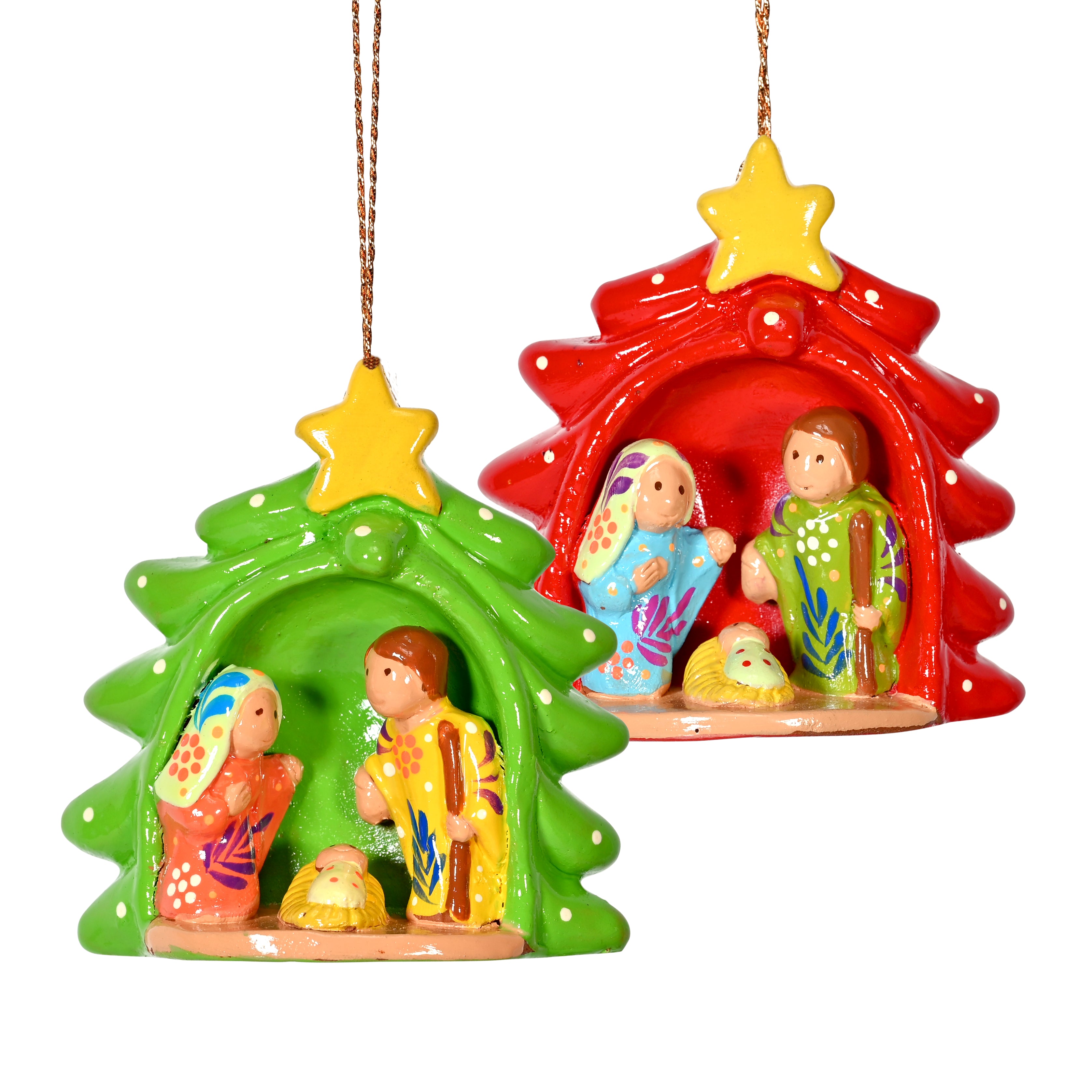 Tree Nativity Ceramic Ornament