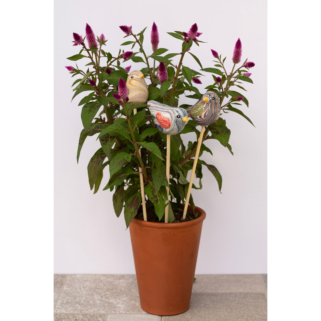 Bird - Marbled Plant Stake