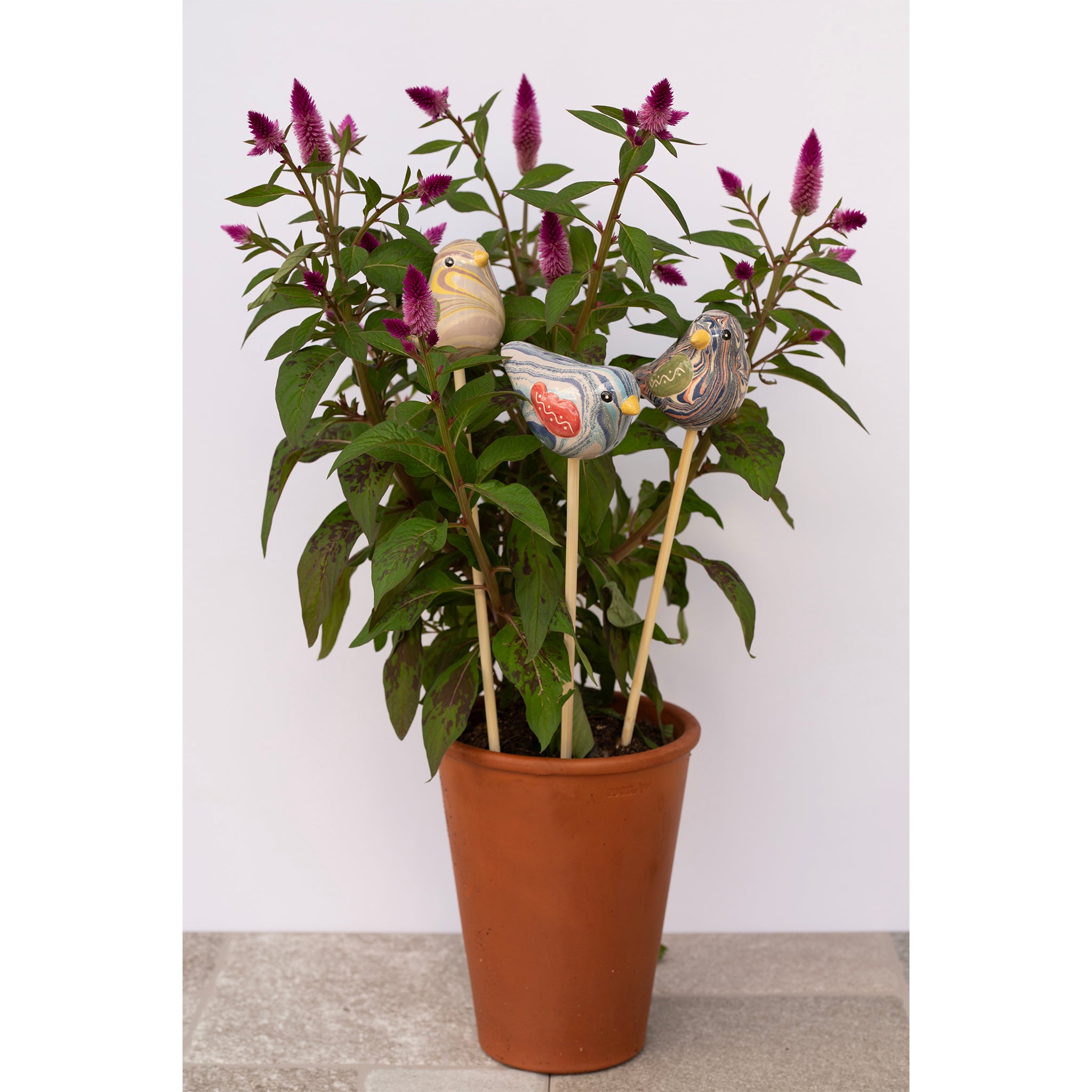 Bird - Marbled Plant Stake
